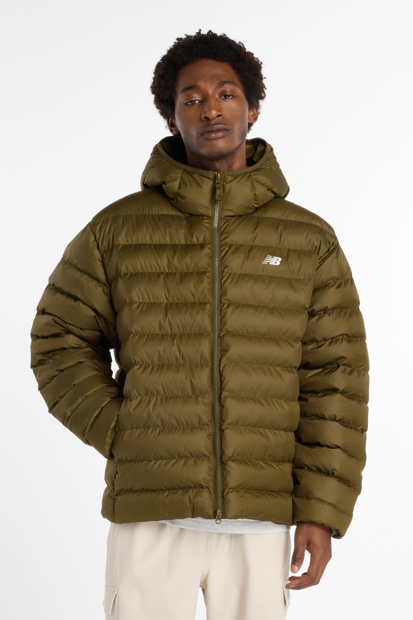 SPORT ESSENTIALS HOODED PUFFER WOODLAND 1