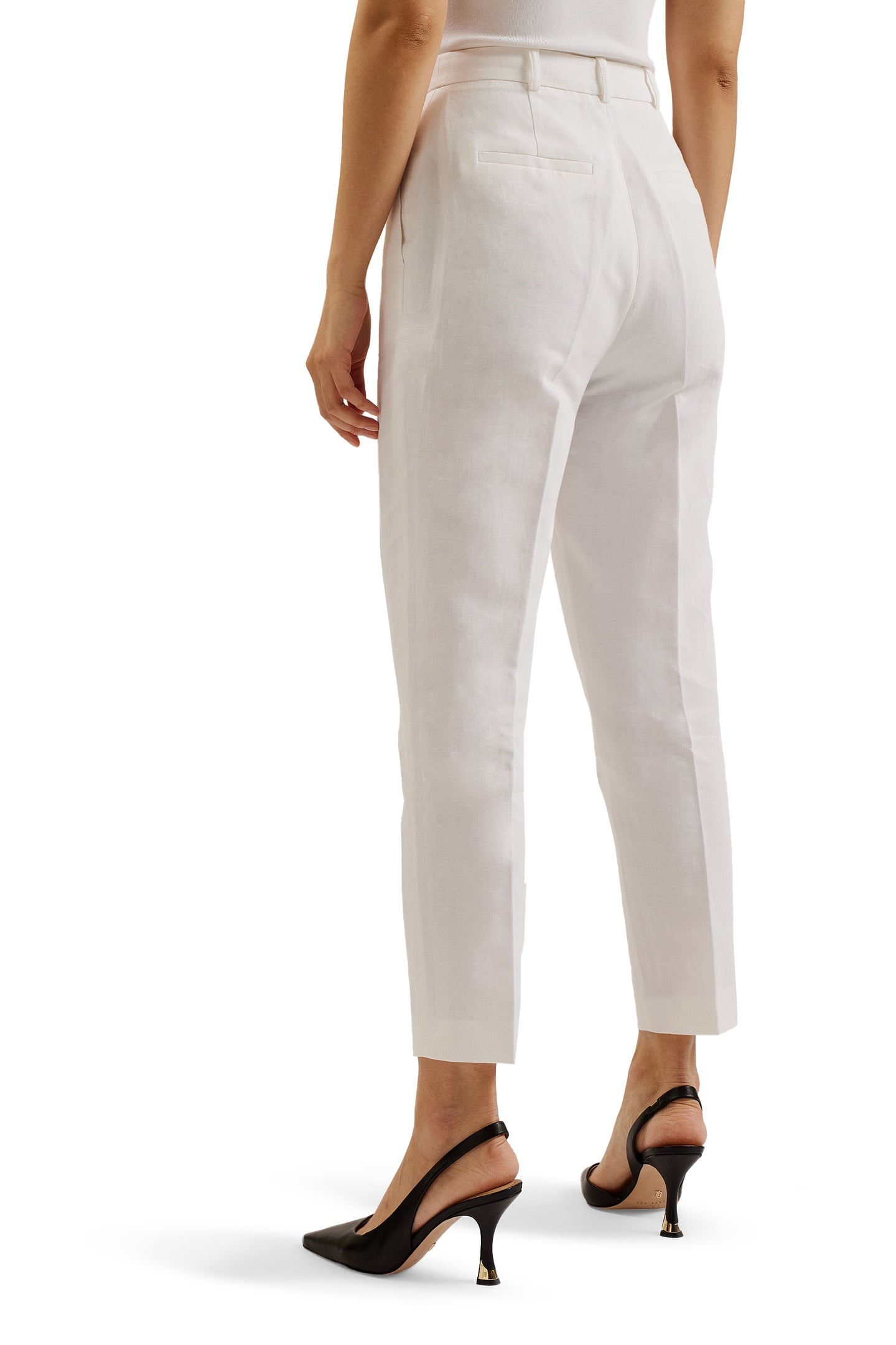 MUSUBT HIGH RISE TAILORED TROUSERS WHITE 3