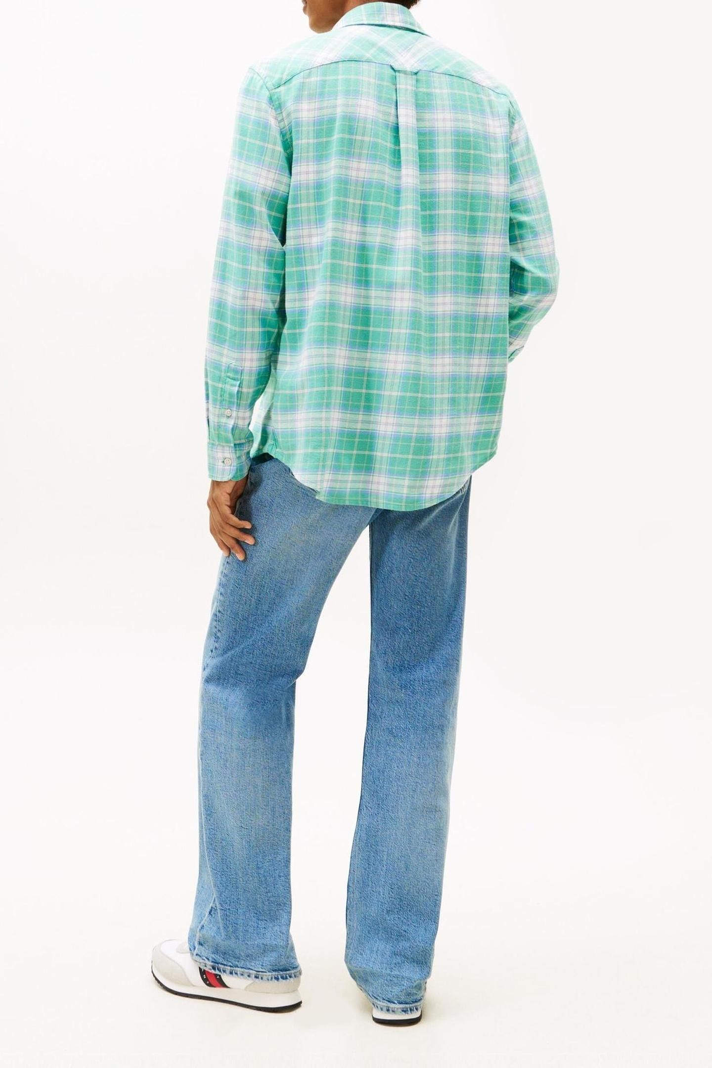 TJM REG FLANNEL CHECKED SHIRT ANTIQUE TEAL/BIG CHECK 3