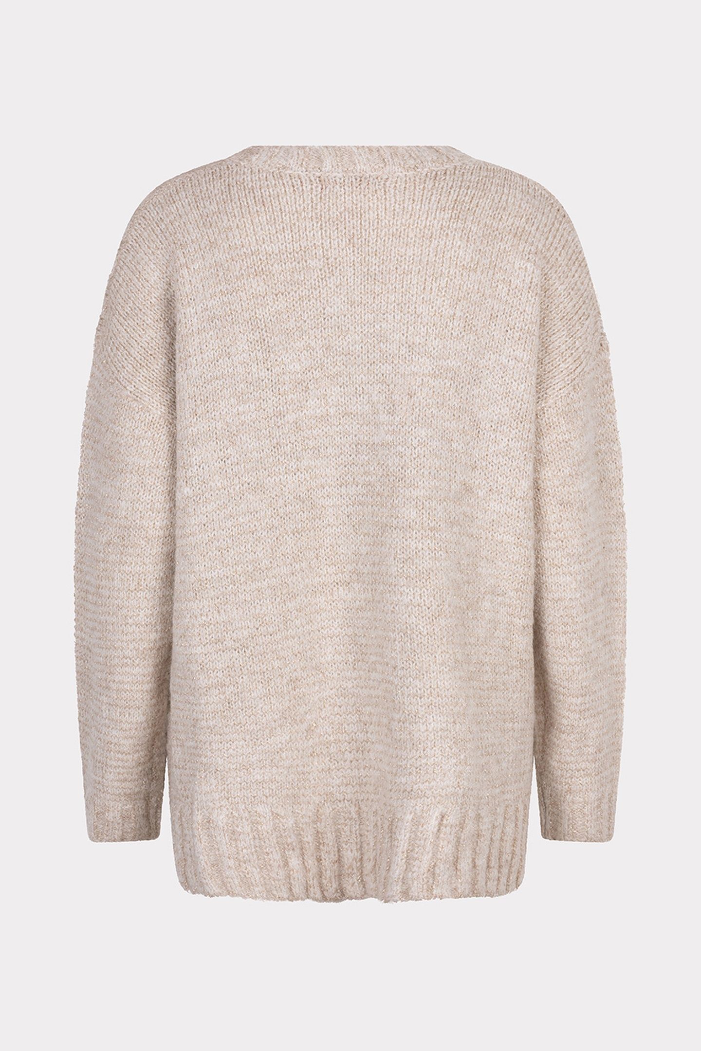 SWEATER V-NECK LUREX SAND 5