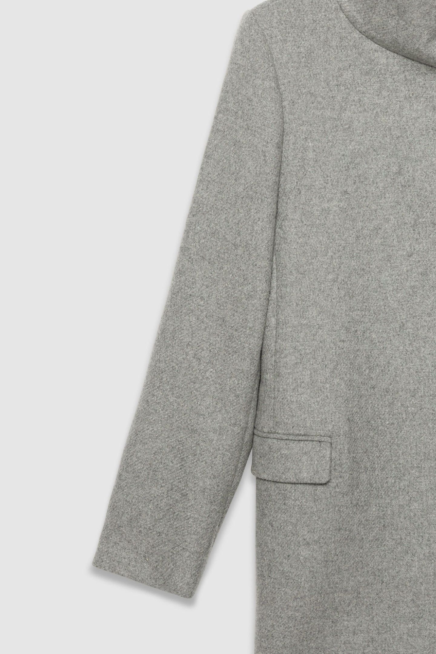 GREY COAT WITH ASYMMETRIC BUTTONING 7