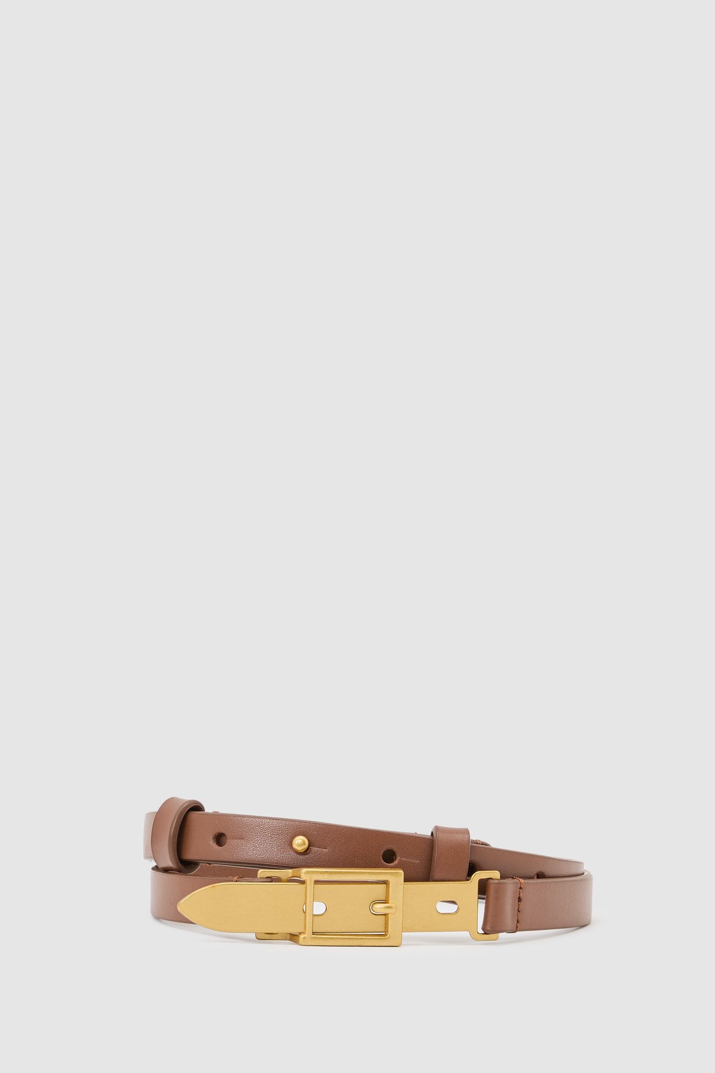 BUCKLE DETAIL BELT TAN 1