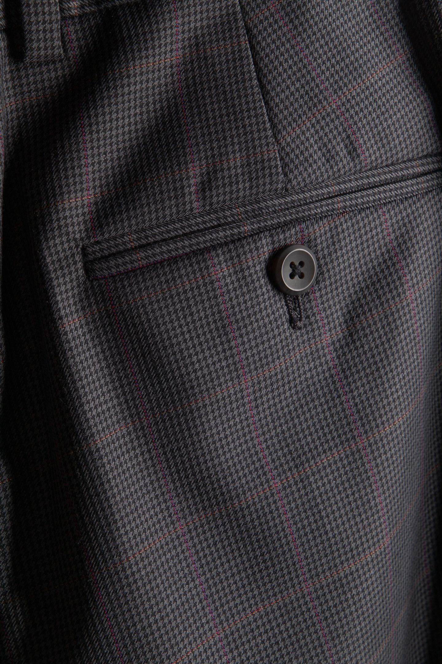HOUNDSTOOTH WOOL TROUSERS MAGENTA 5