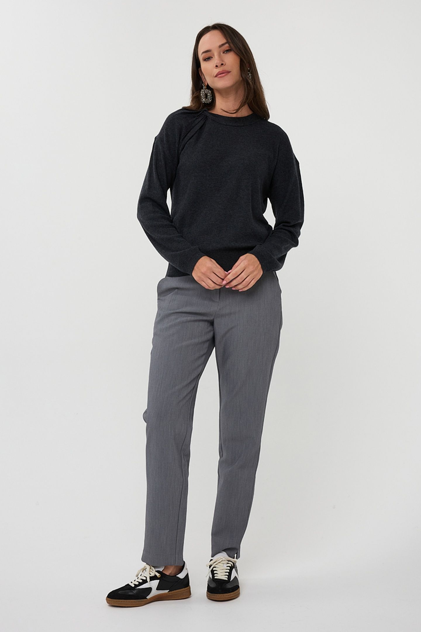 SWEATER L/SLVE TWIST ANTHRACITE 2