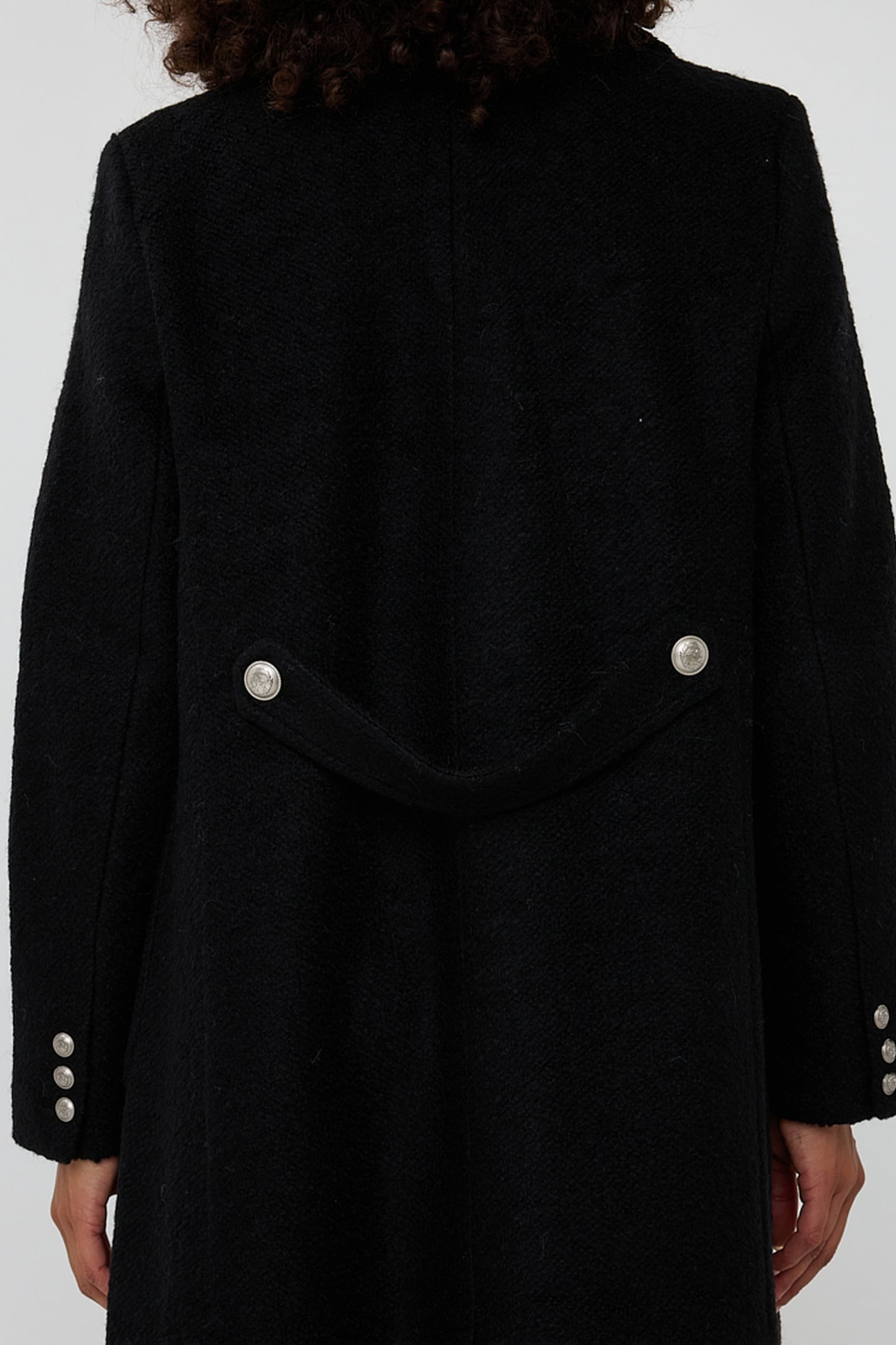 COAT DOUBLE BREASTED BOUCLE BLACK 7