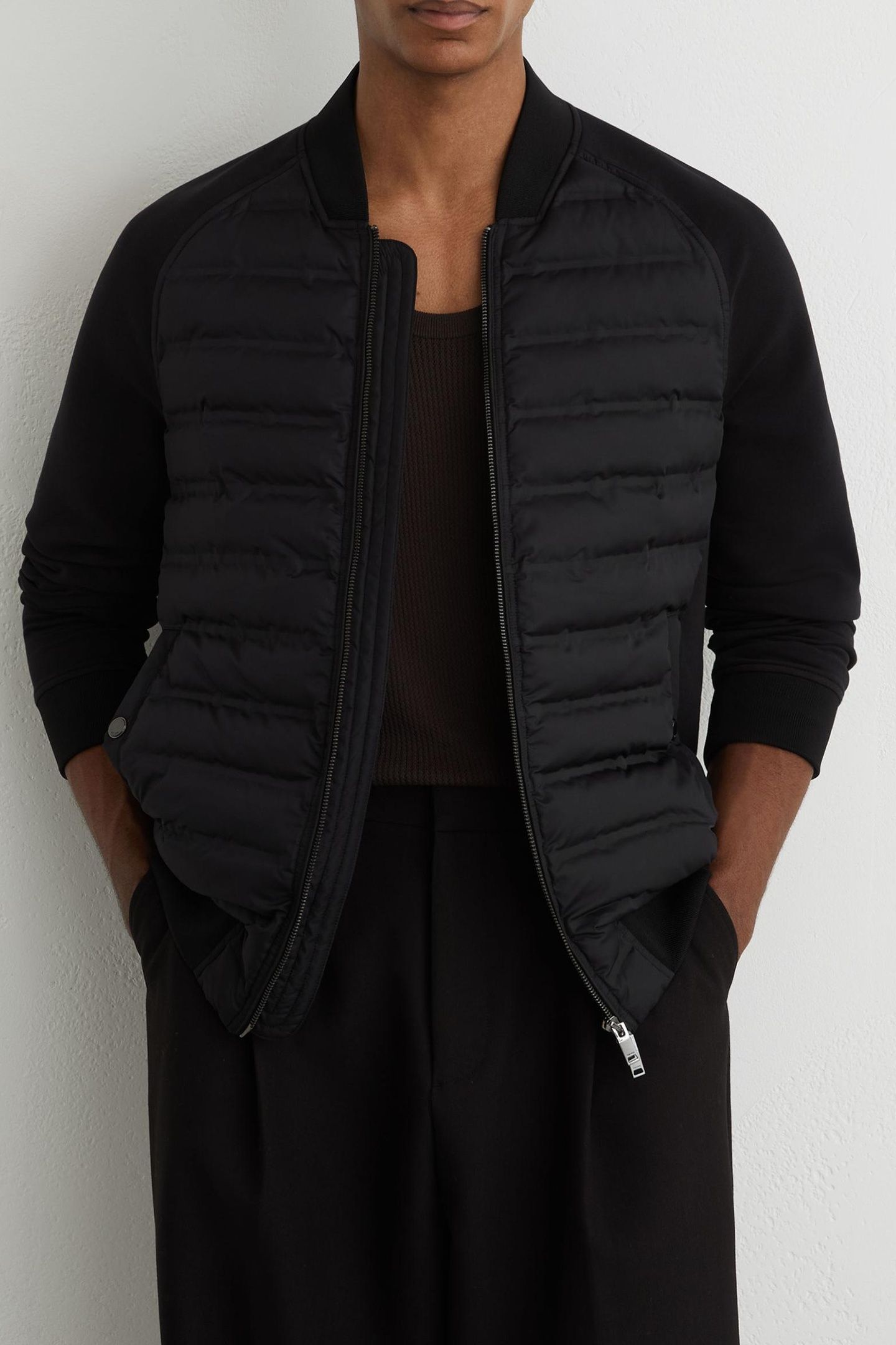 LS QUILTED BOMBER JACKET BLACK 2