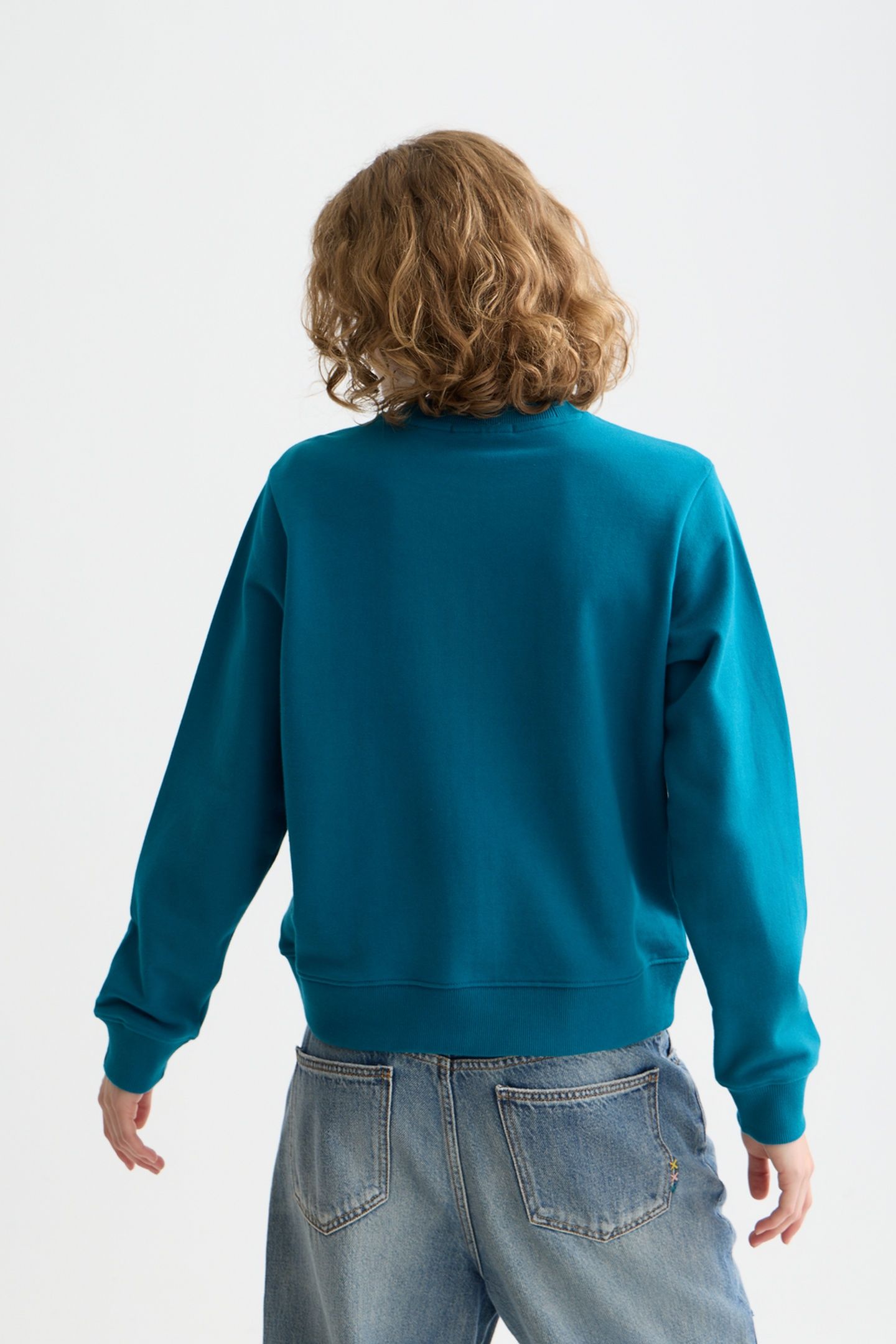 SMALL ARTWORK REGULAR FIT SWEATSHIRT DEEP LAGOON 2
