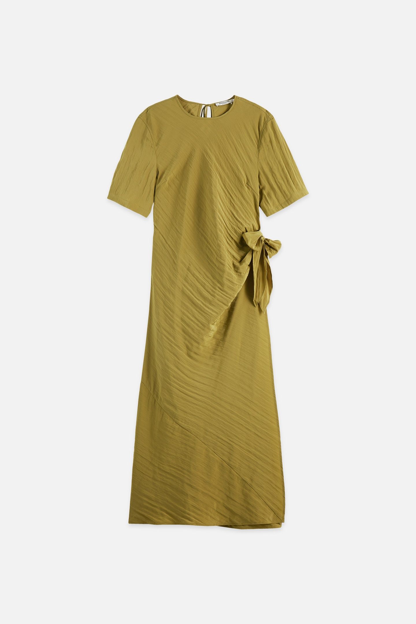 TIE WRAP MIDI DRESS GREEN MOSS 3