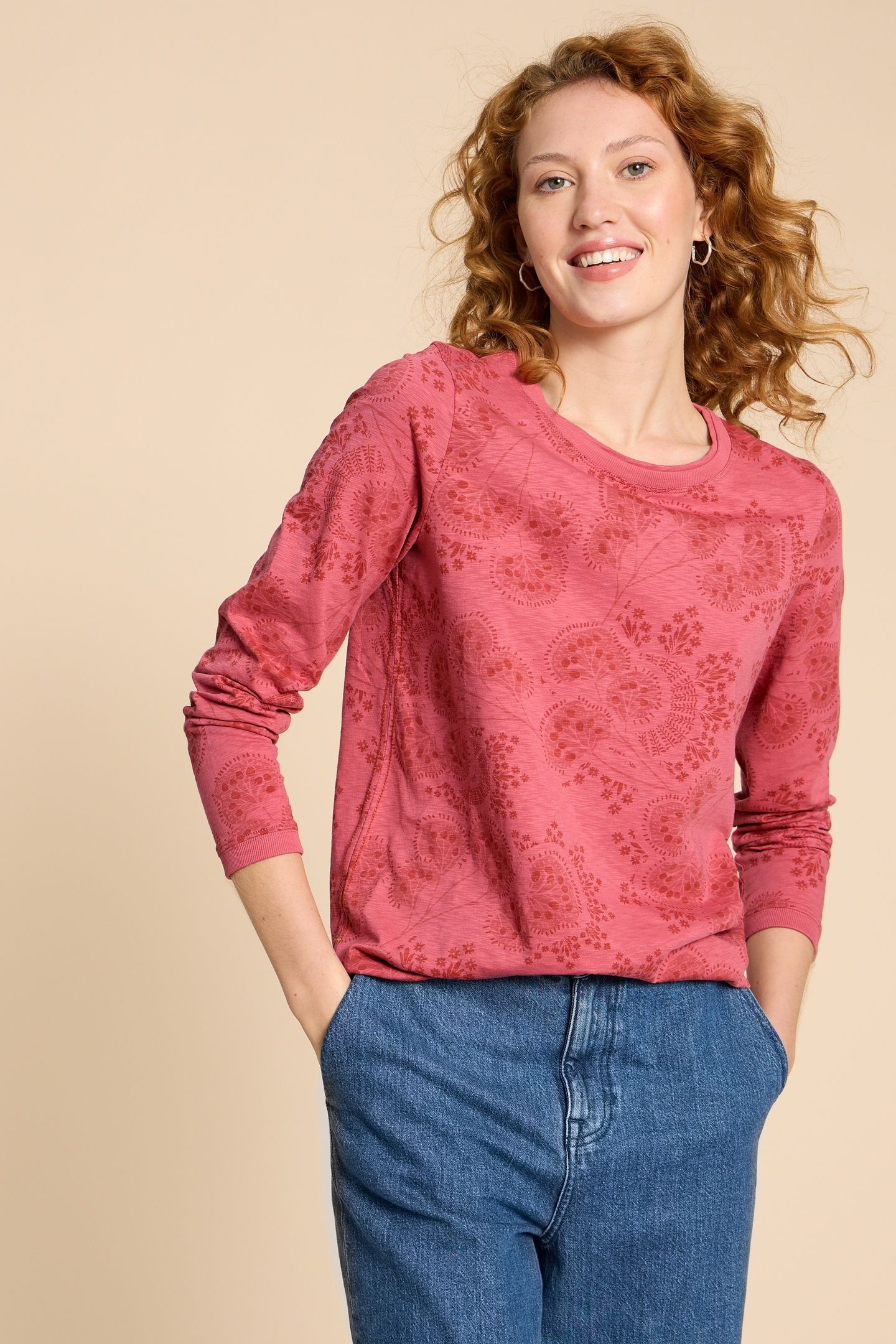 CLARA LS TEE PINK PR 1
