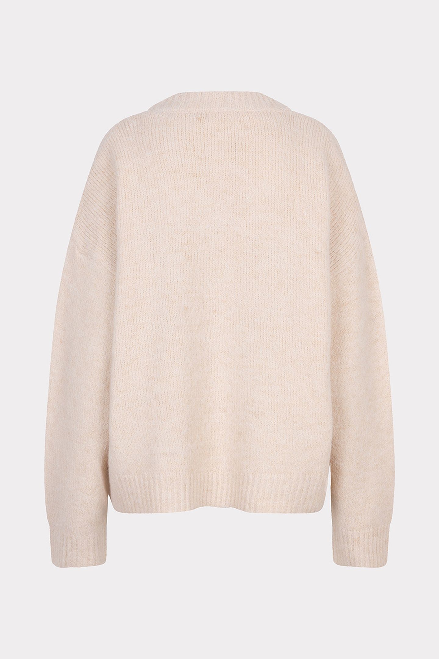 SWEATER V-NECK BROOCH LIGHT SAND 5