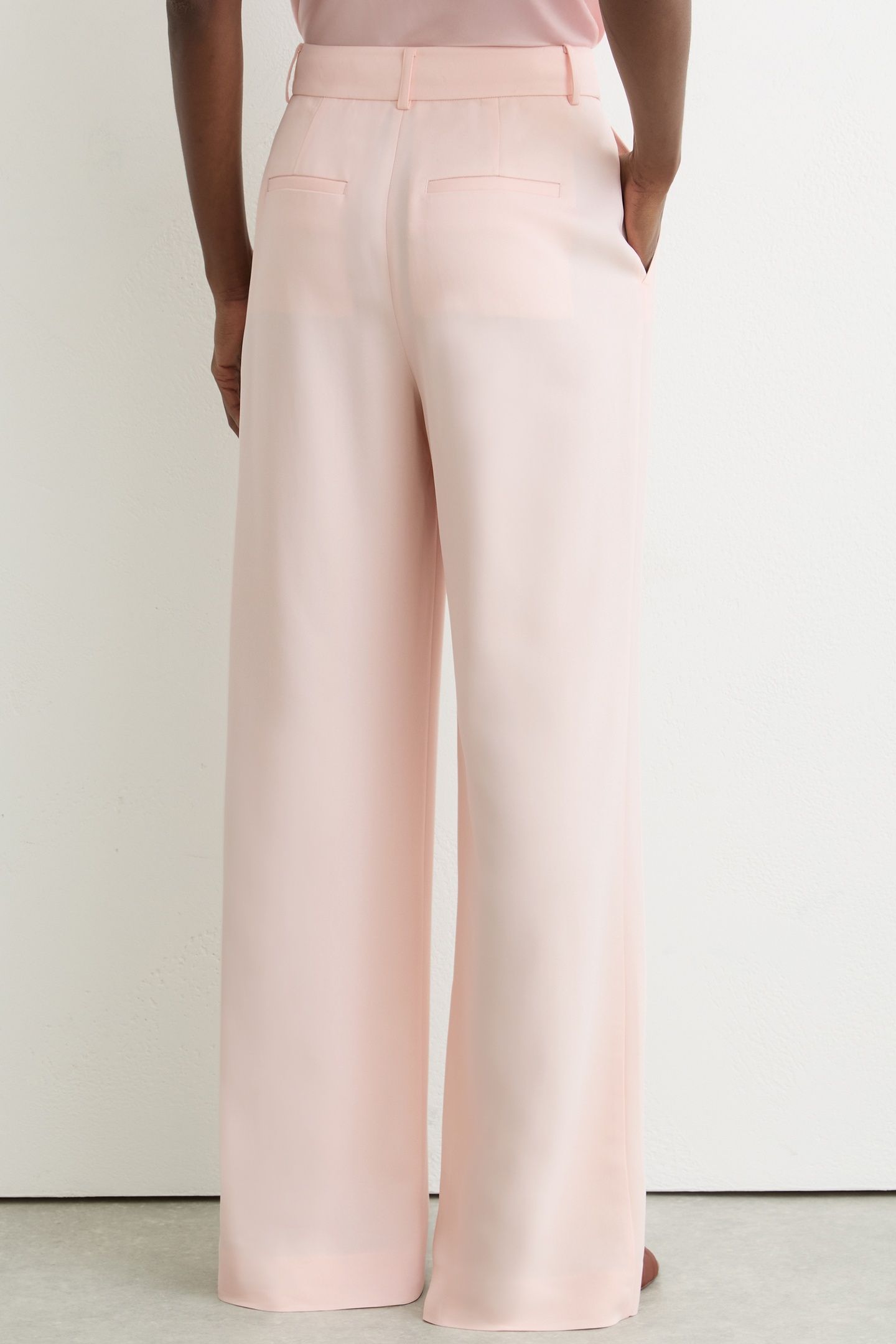 WIDE LEG OCCASION TROUSER PALE PINK 4