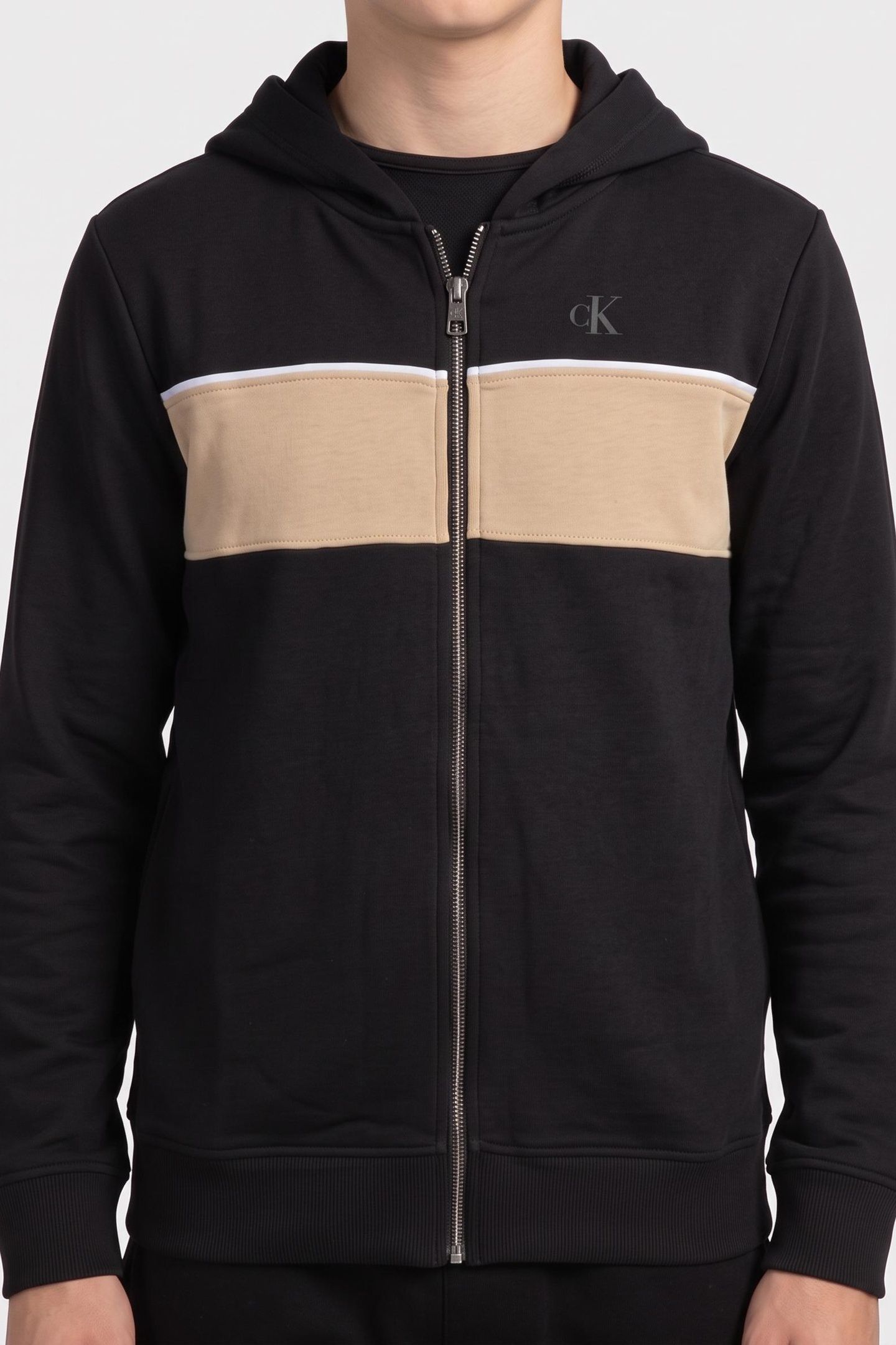 BOYS PANEL COLORBLOCK ZIP BLACK 1
