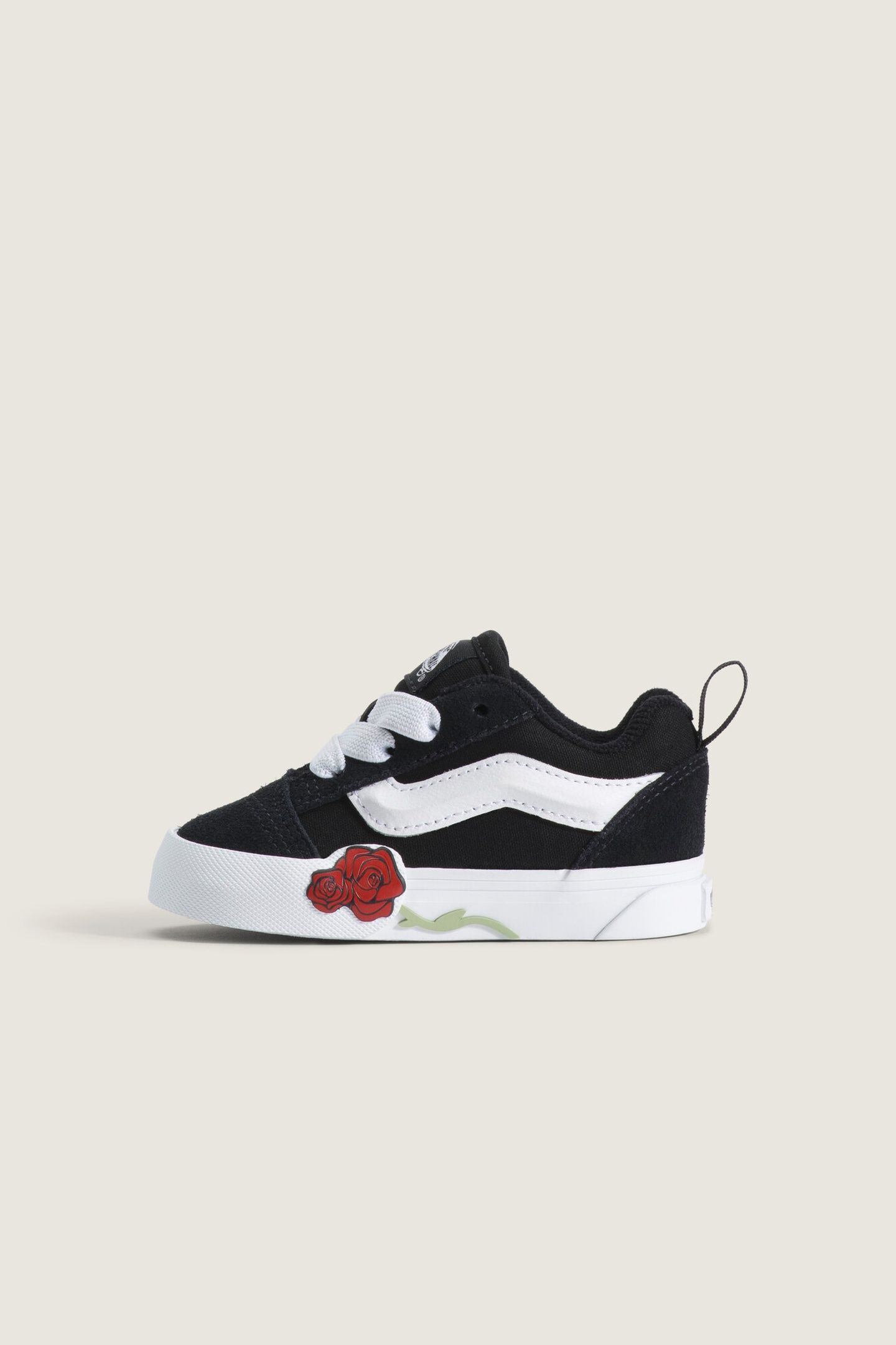 TODDLER KNU SKOOL ELASTIC LACE ROSE BLACK/WHITE 2