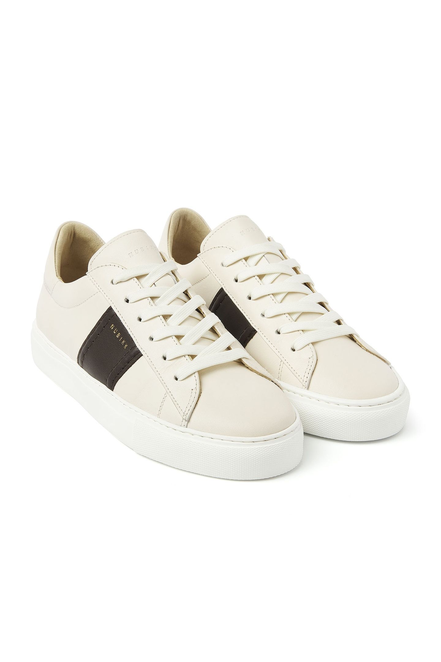 JOLIEN MORRIS BEIGE LEATHER DK BROWN 2