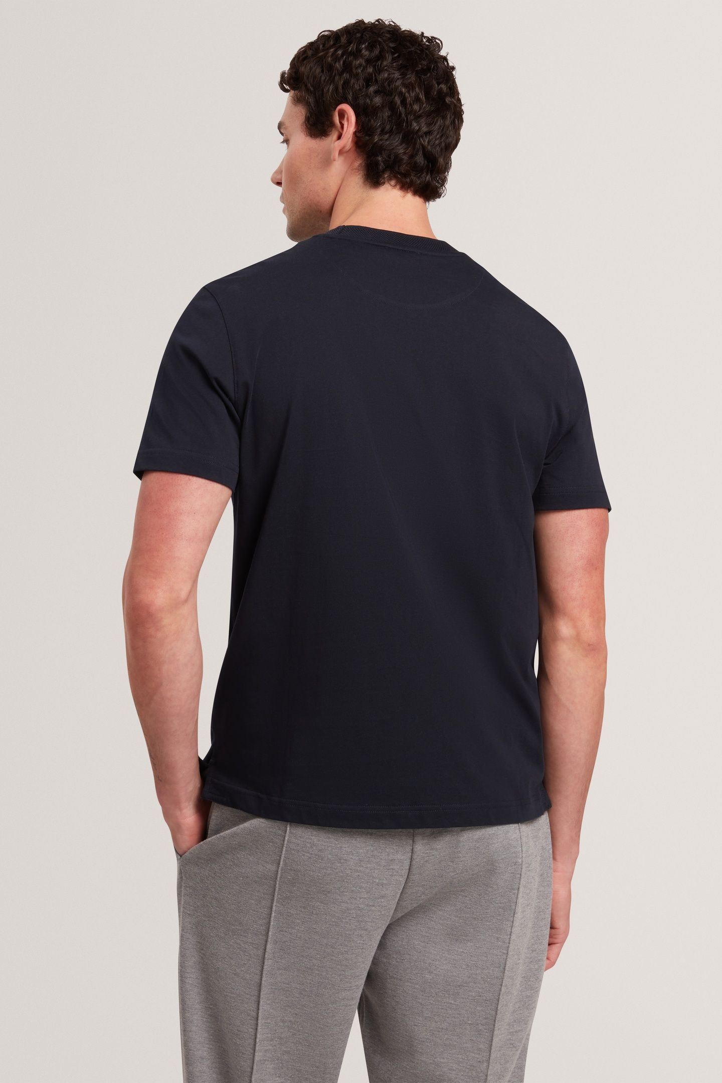 BRANDED HONEYCOMB TRIM T SHIRT NAVY 2