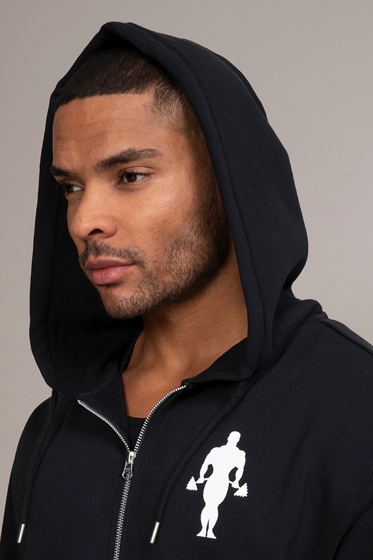MUSCLE JOE HEAVYWEIGHT ZIP HOODIE BLACK 5