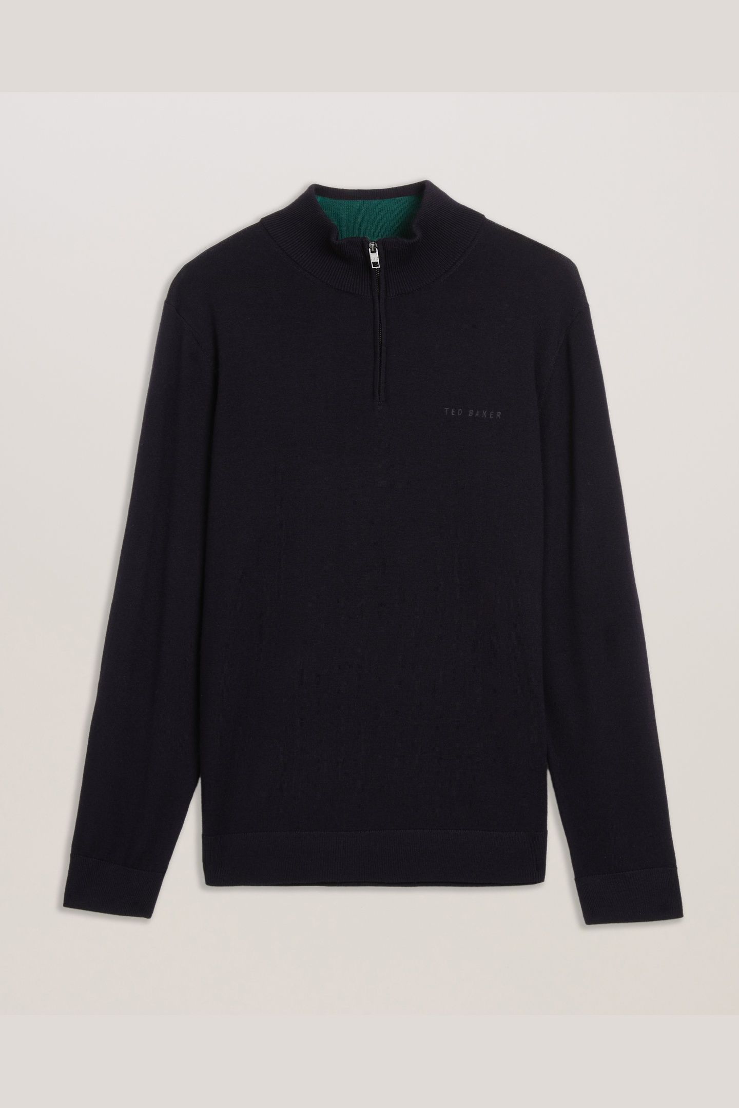 FASHBEE LS BRANDED MERINO HALF ZIP NAVY 3