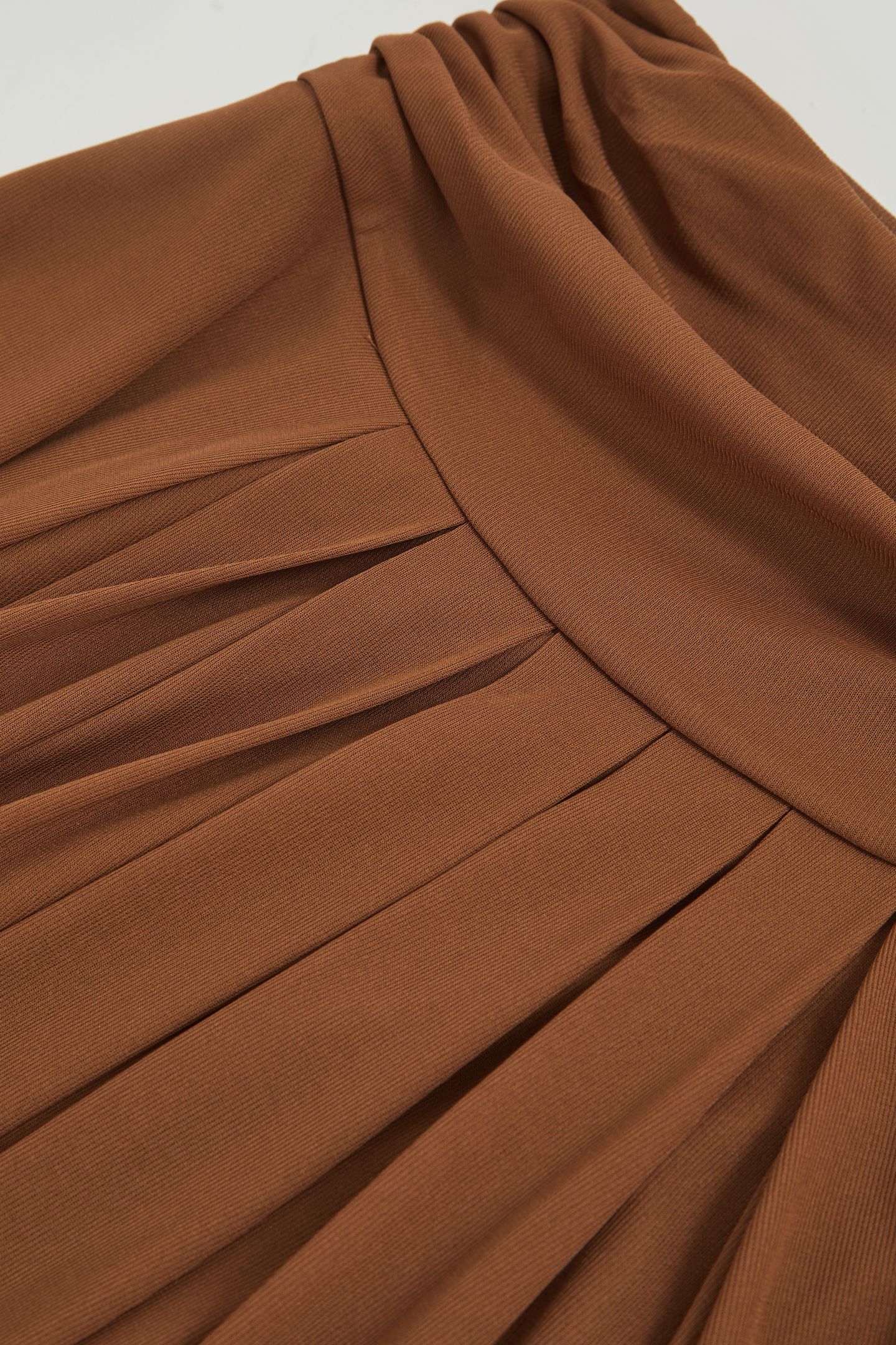 JERSEY MAXI SKIRT TAN BROWN 6
