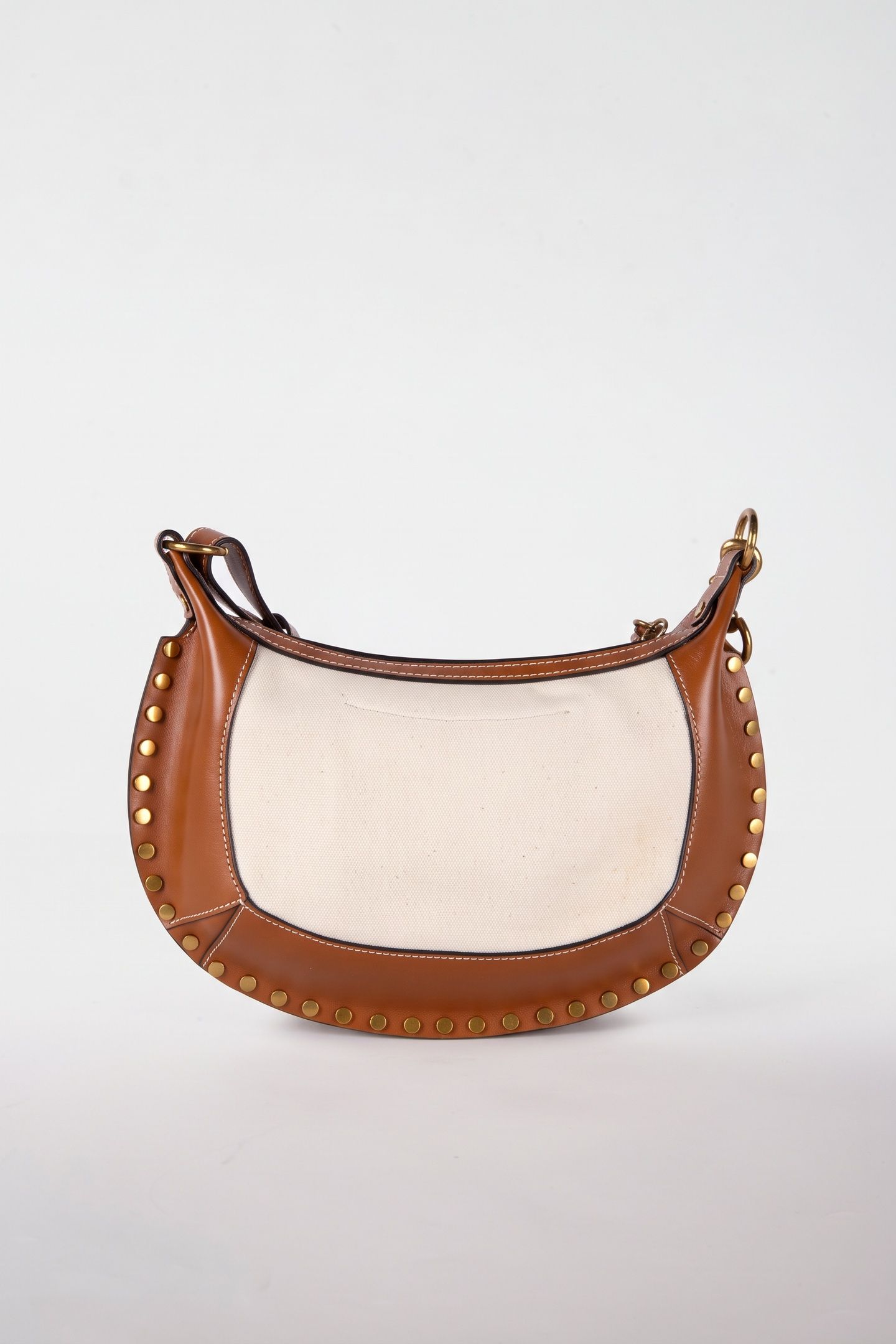 OSKAN MOON BAG ECRU COGNAC 3