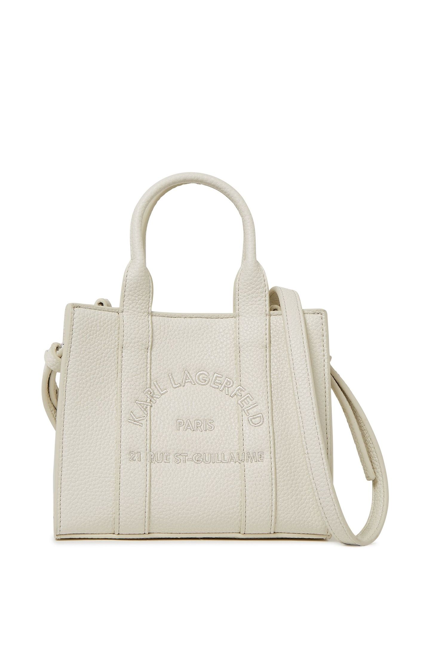 K/RSG MN SQUARE TOTE PEB EMB OFF WHITE 2