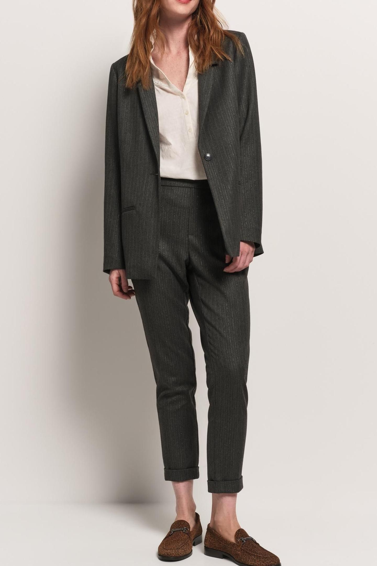 VANITY - GREY SUIT JACKET WITH LUREX STRIPES 6
