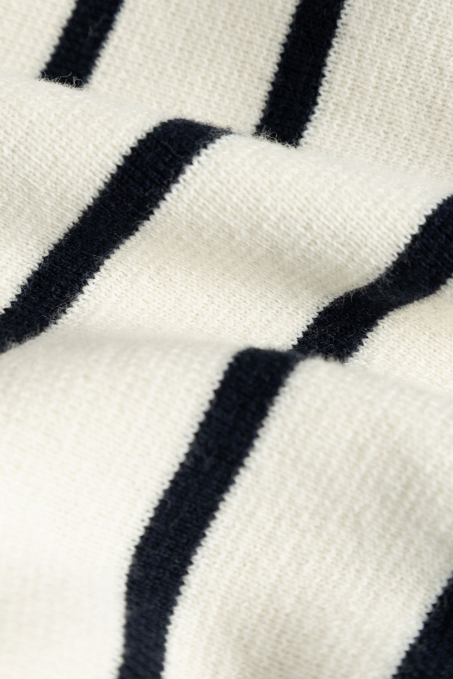WHITE KNIT SAILOR-STRIPE SWEATER, POLO SHIRT NECK 6