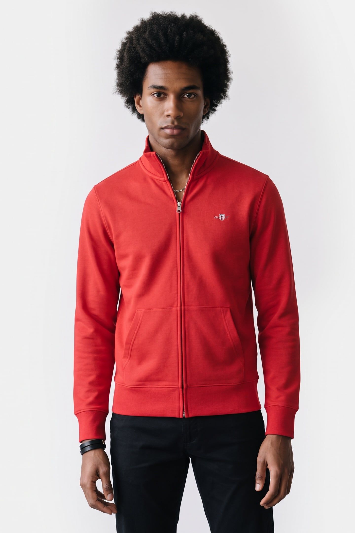 REG SHIELD FULL ZIP SWEAT ROSE RED 1