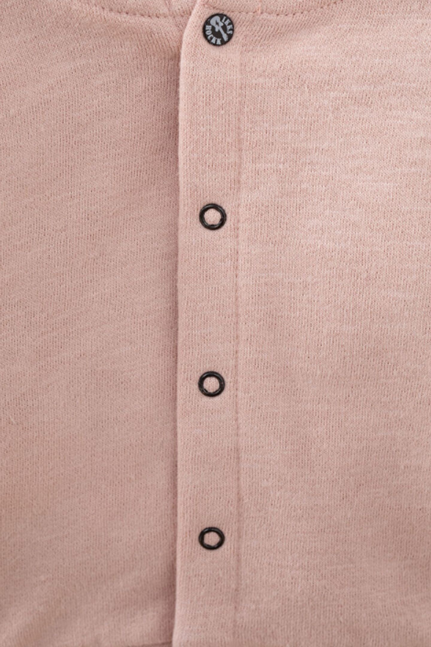 PALE PINK EMBROIDERED SKULL SWEATSHIRT IN ORGANIC FLEECE BAB 4