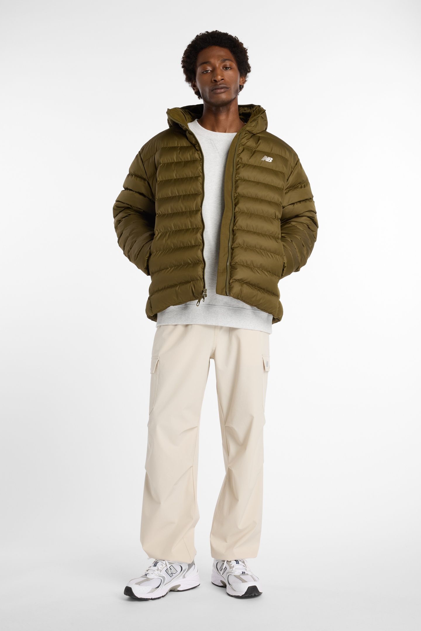 SPORT ESSENTIALS HOODED PUFFER WOODLAND 3