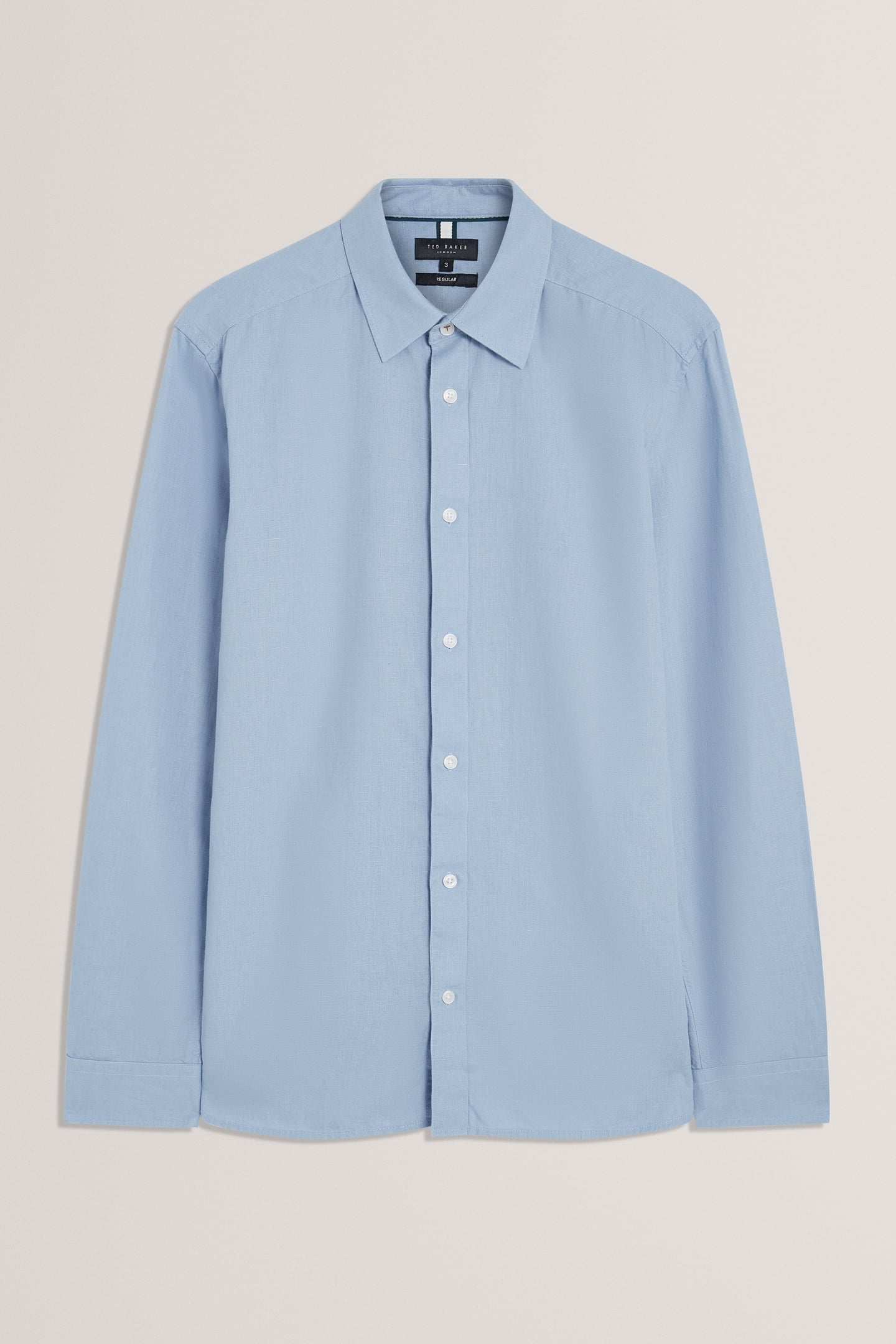 ZAFRA LS REGULAR LINEN SHIRT BLUE 3