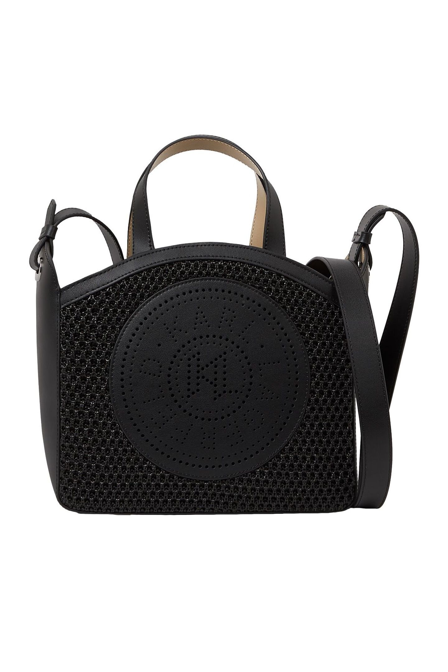 K/CIRCLE SM TOTE RAFFIA MESH BLACK 2