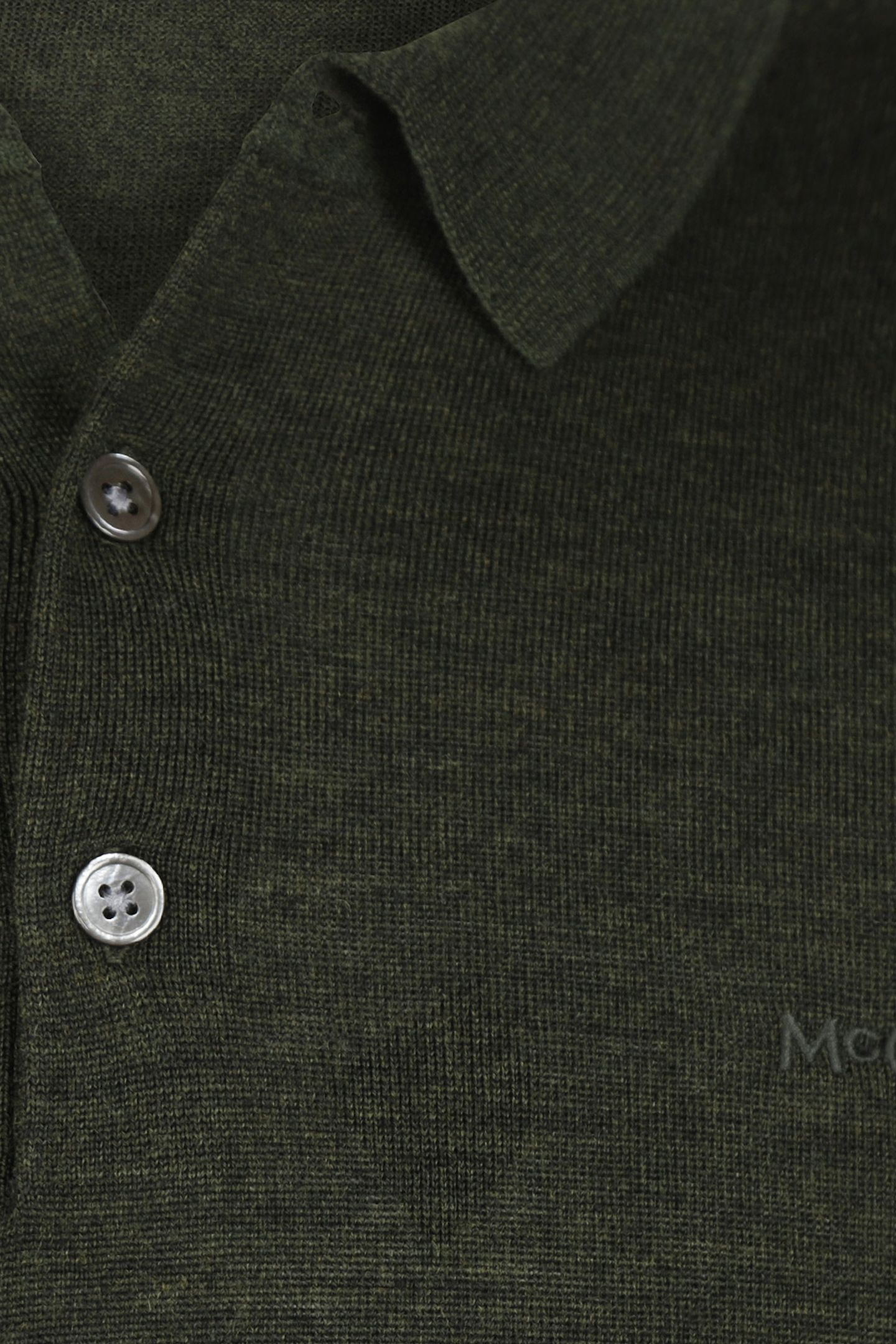 FINE MERINO L/S POLO DARK OLIVE 6