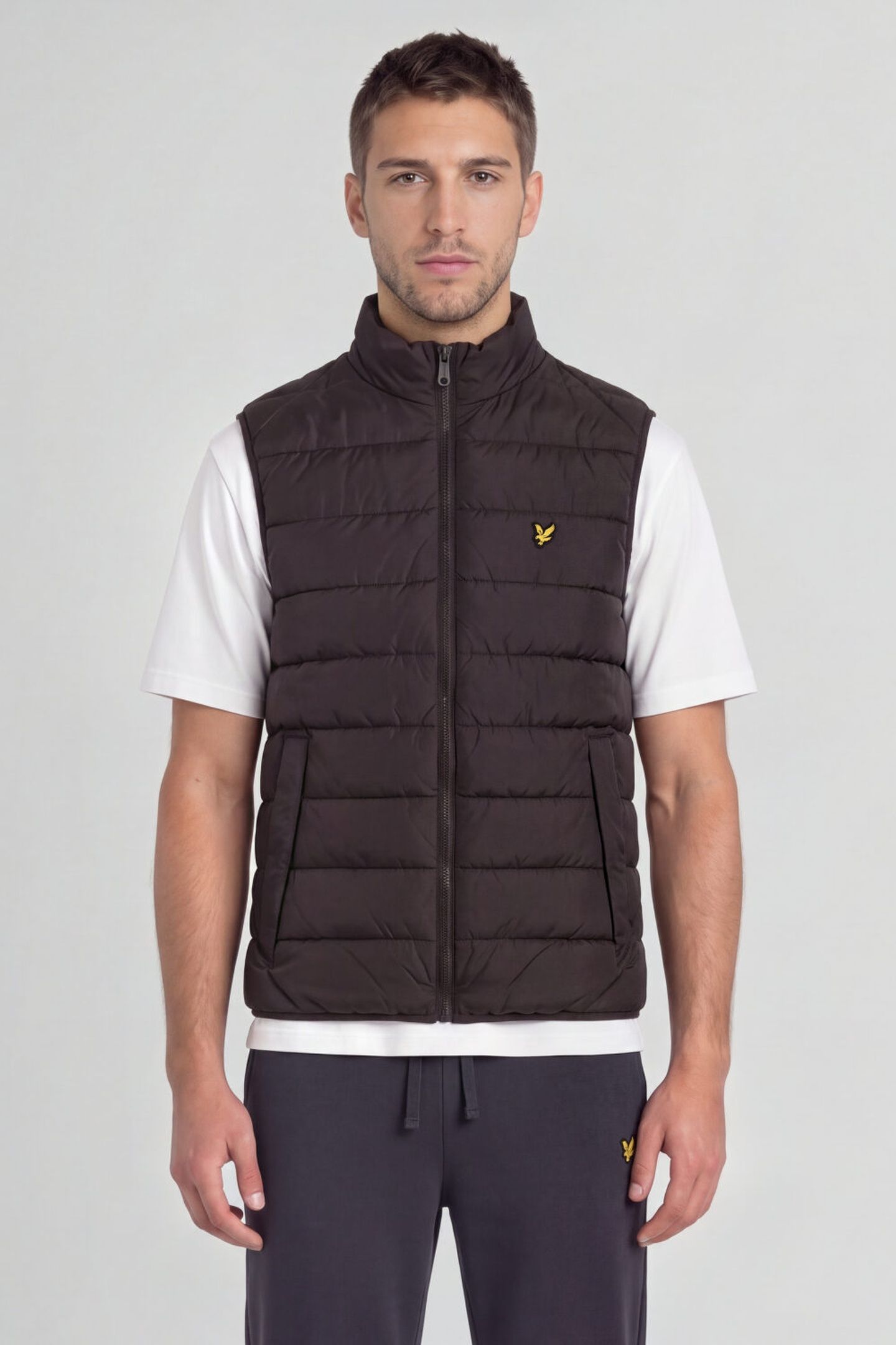 QUILTED PUFFER GILET SADDLE 1