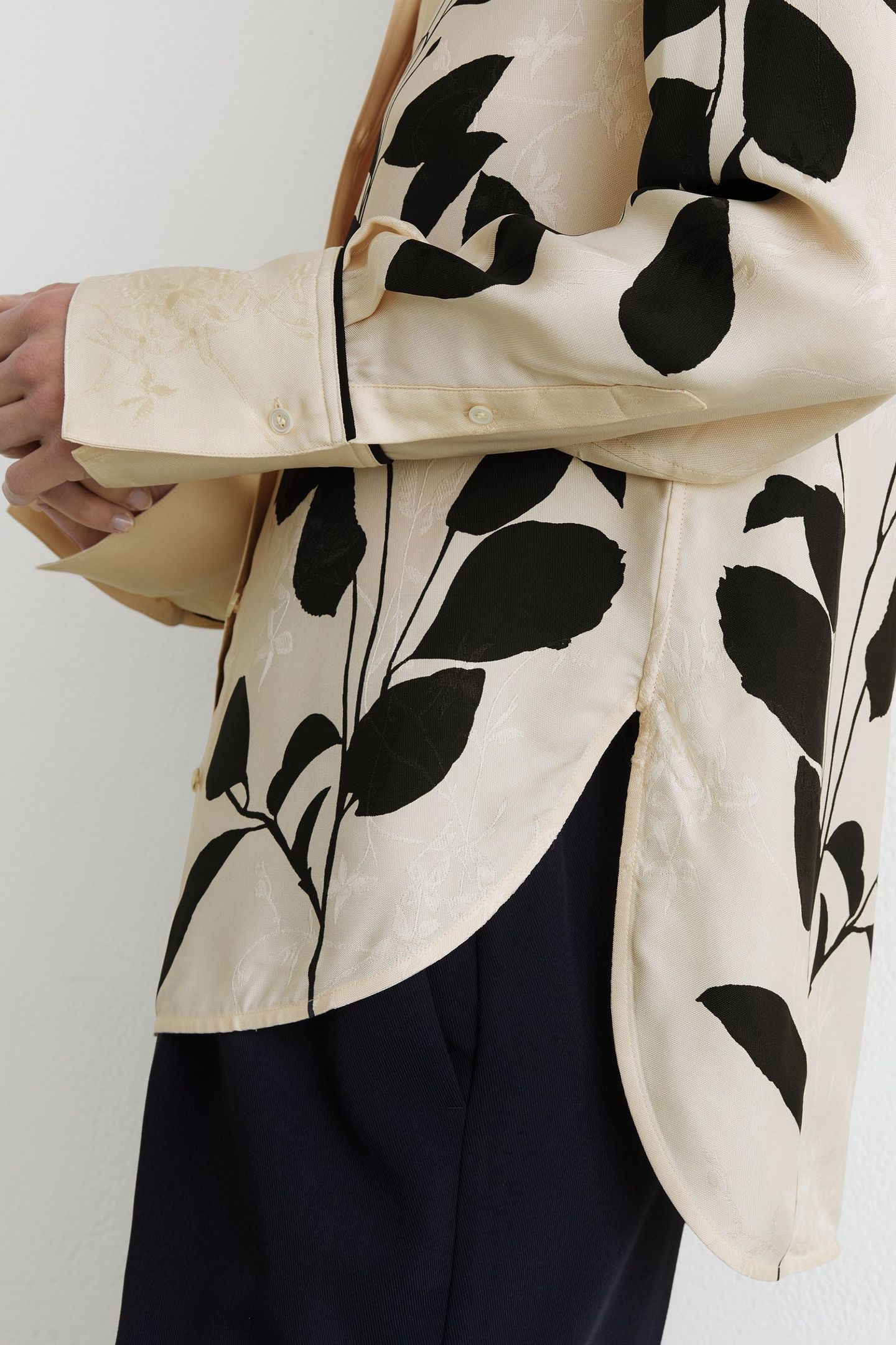 PRINTED COORD SHIRT IVORY/BLACK 4