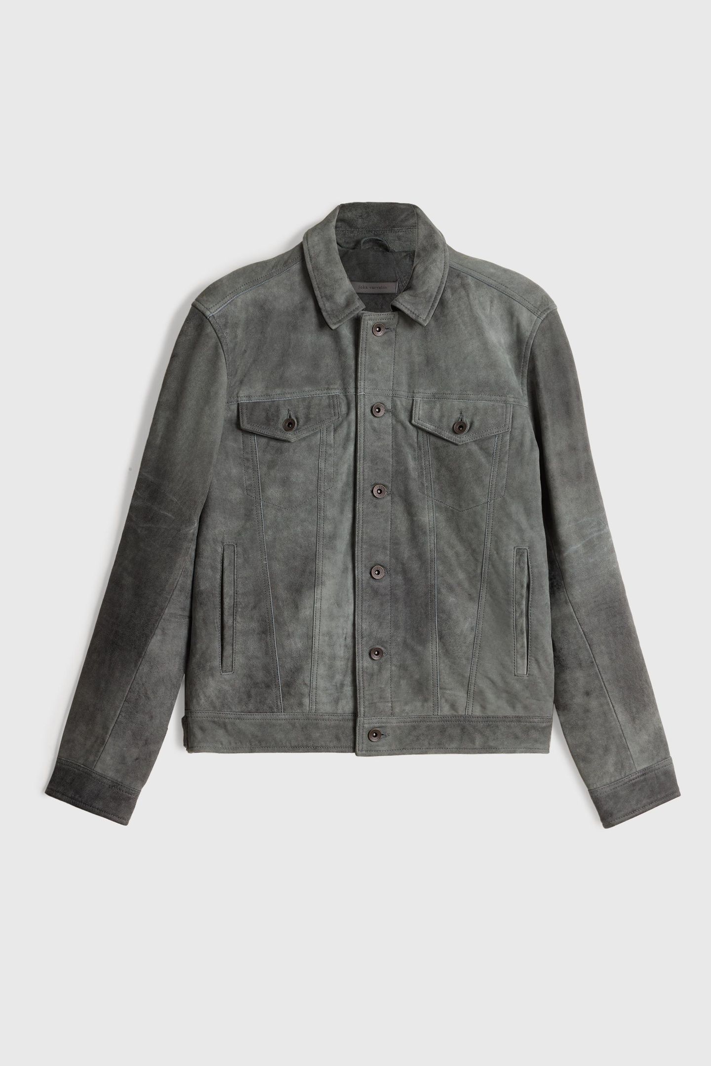 ANDREW TRUCKER JACKET WITH SHANK CLOSURE SEAL GREY 2