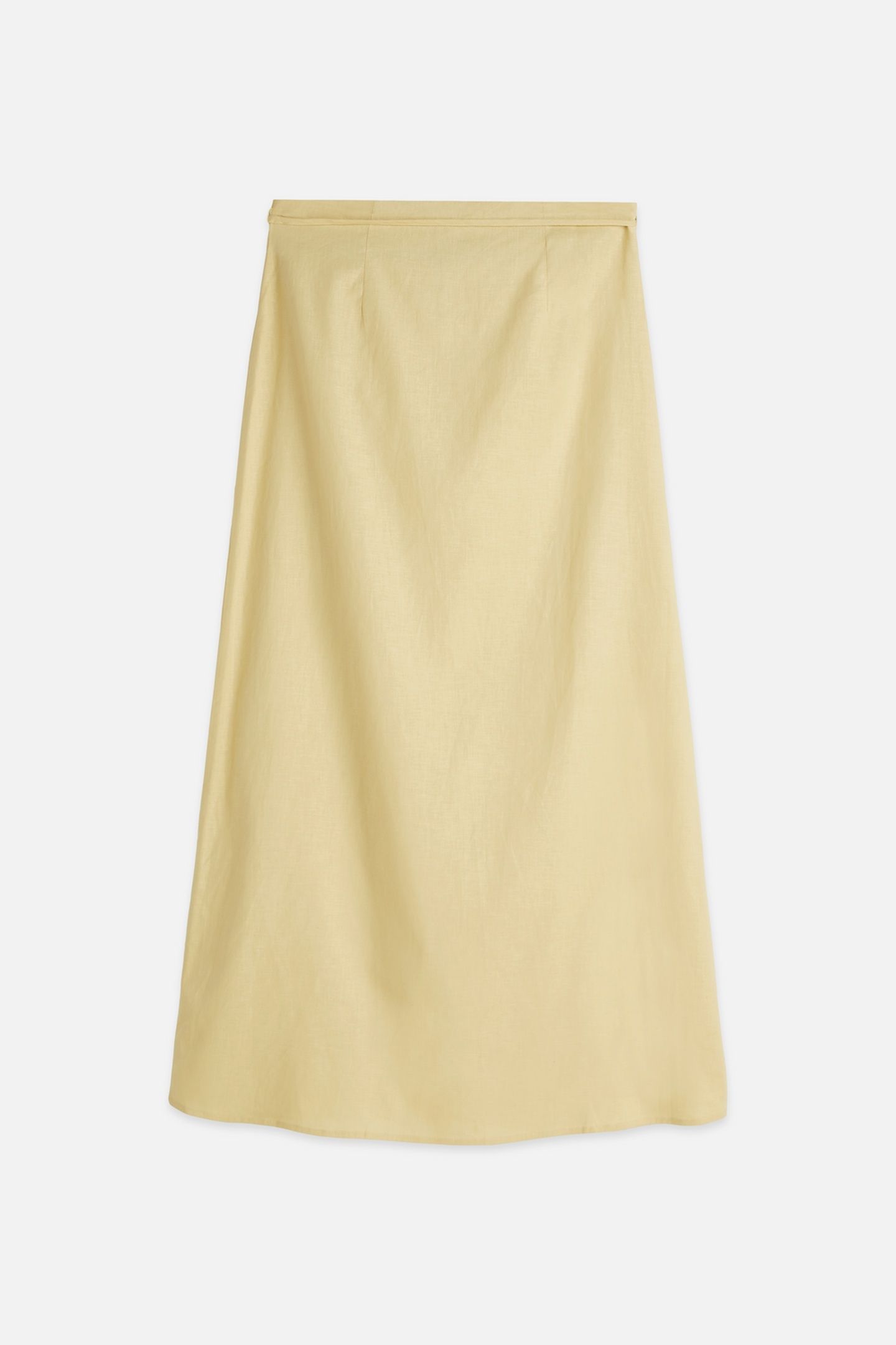 LINEN WRAP SKIRT PARSNIP 4