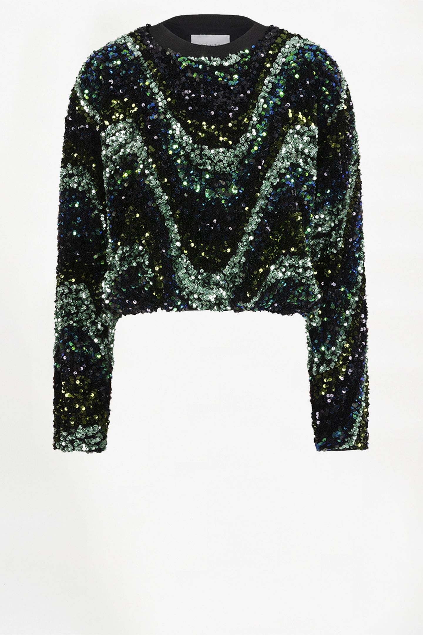 LIZY SEQUINS TOP BOTTLE GREEN 4