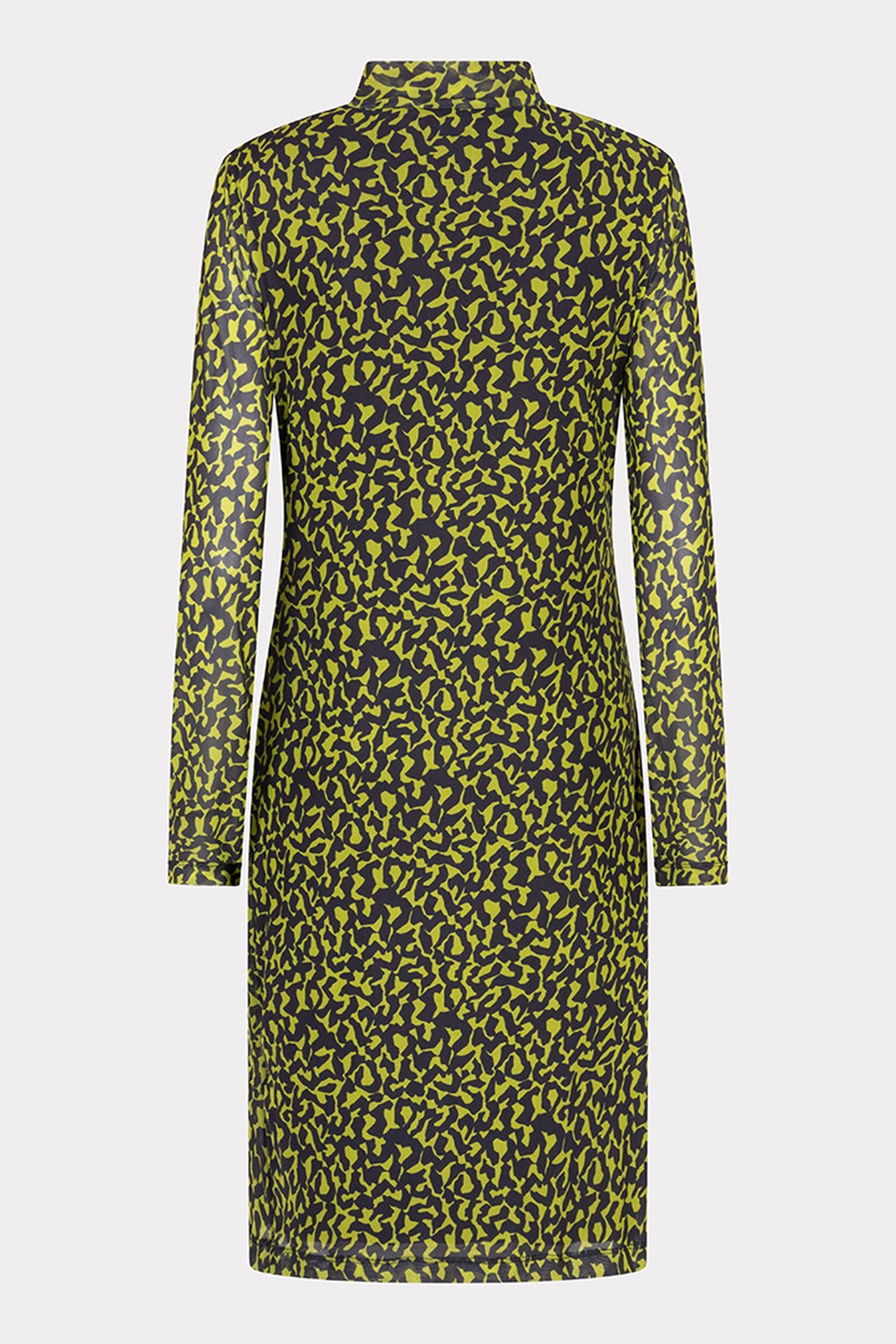 DRESS GATHERING LITTLE CITY MESH PRINT 6