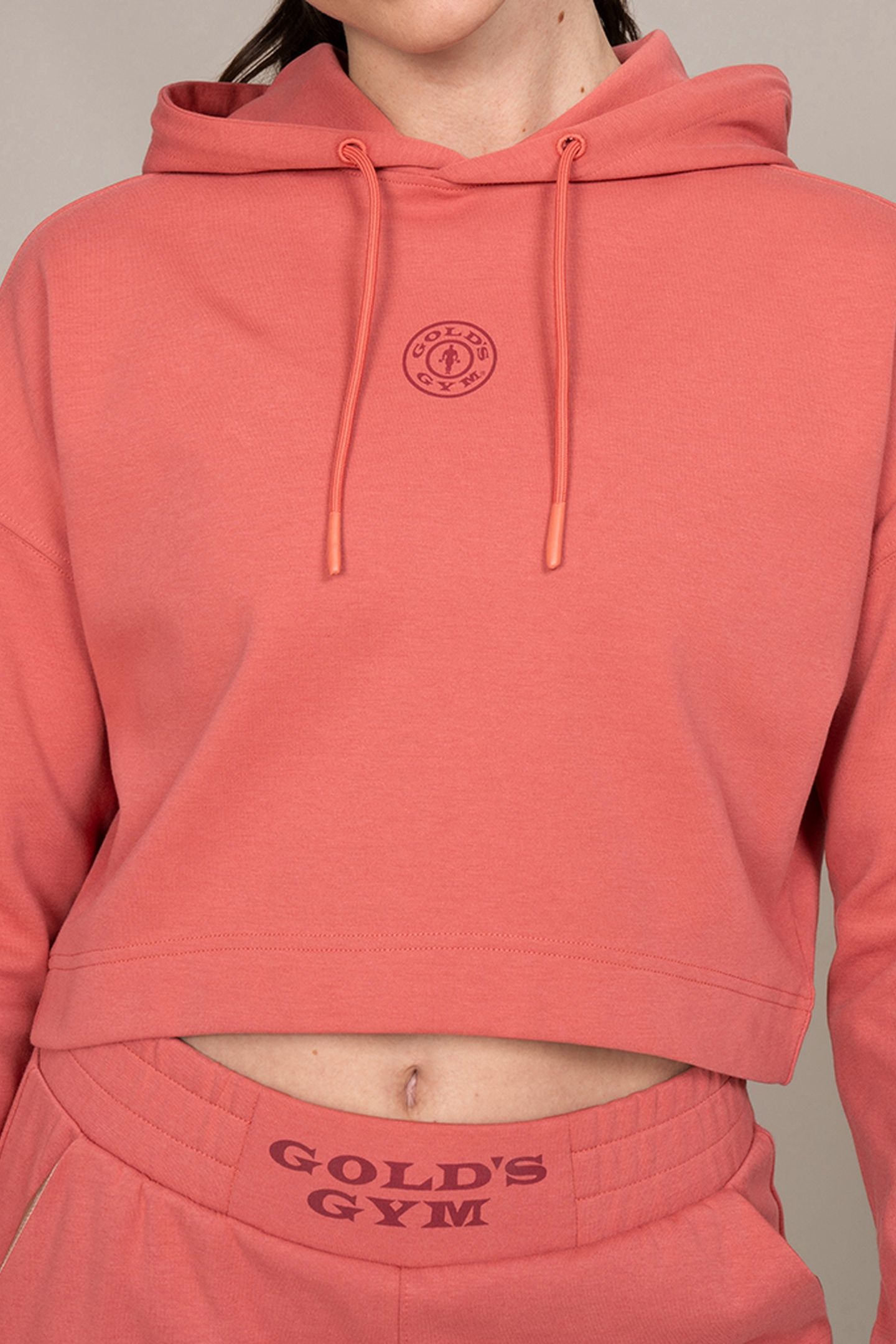 LADIES CROPPED HOODIE RUBBER PRINT ASTRO DUST 4