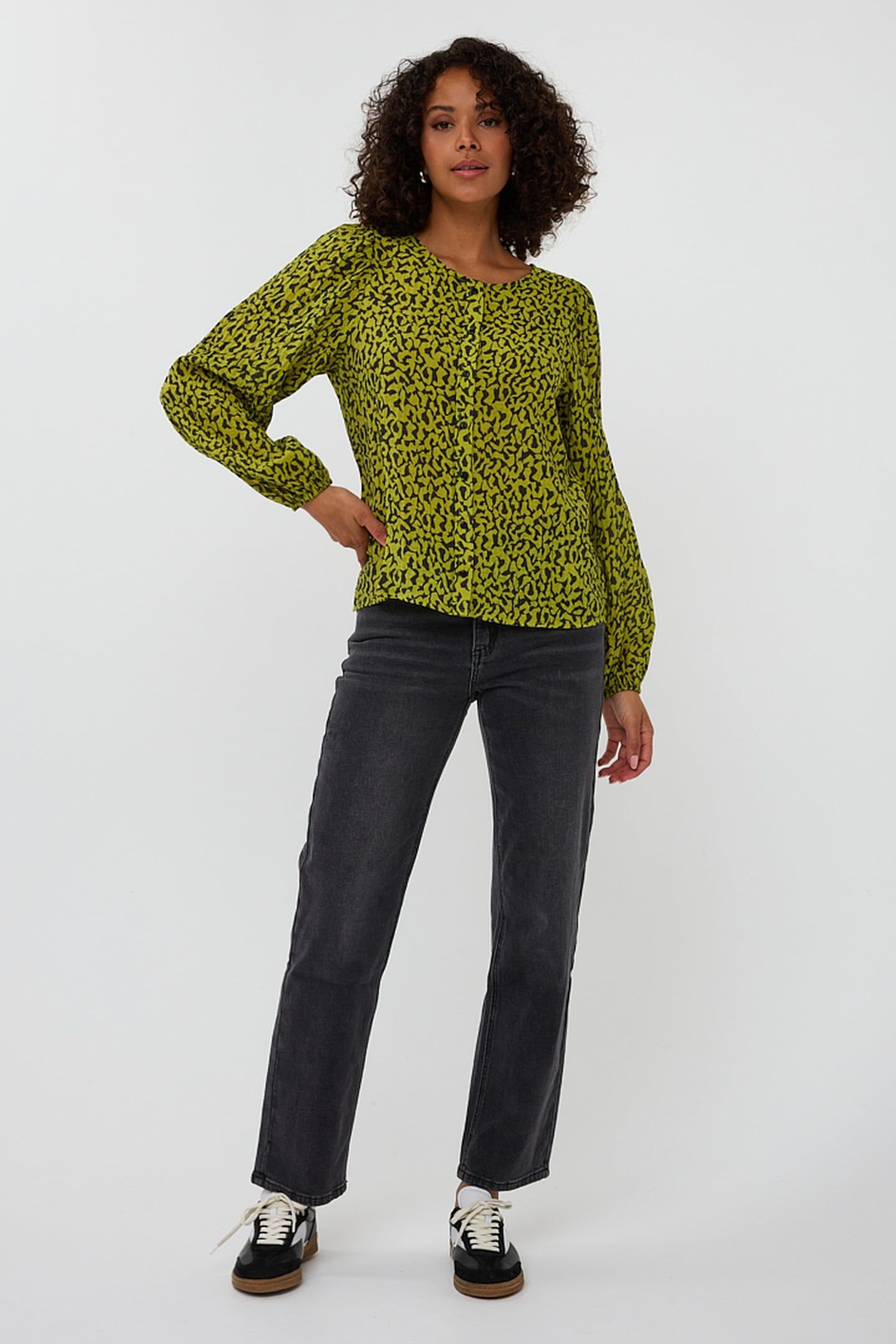 BLOUSE ROUNDED NECK LITTLE CITY PRINT 1