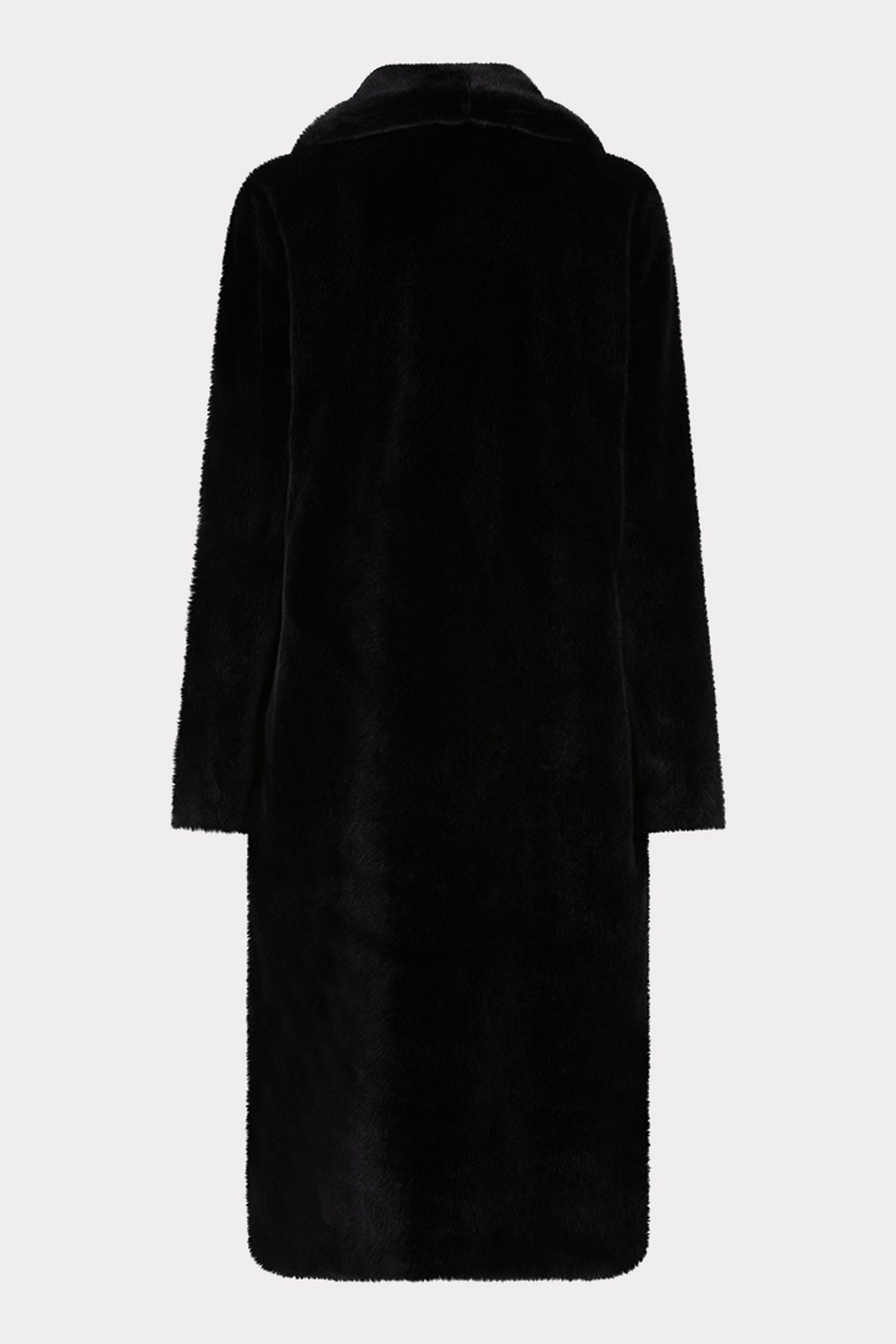 COAT SHAWL COLLAR FAKE FUR BLACK 5