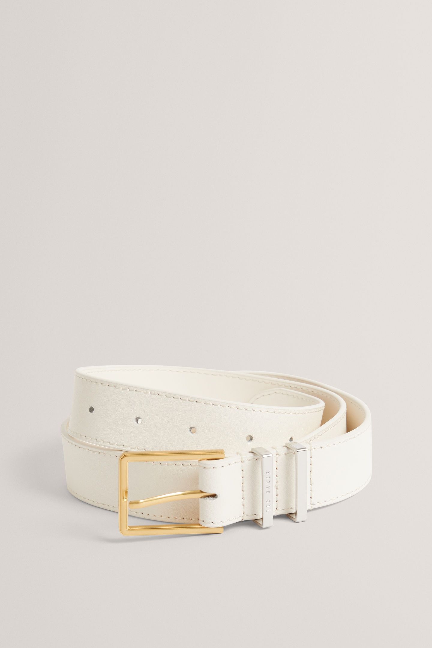 LEATHER BELT IVORY 1