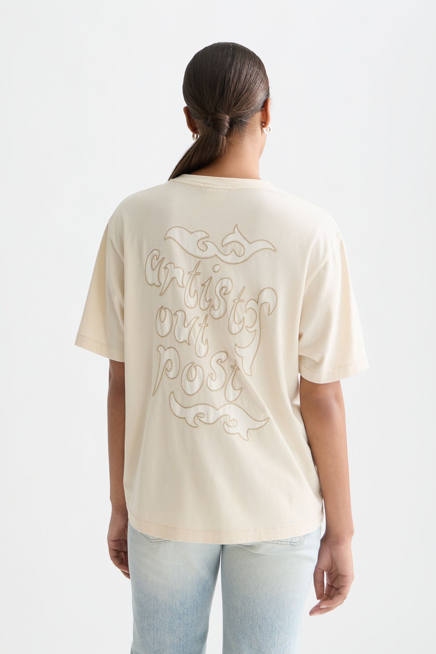 WASHED ARTWORK LOOSE-FIT T-SHIRT EGGNOG 2