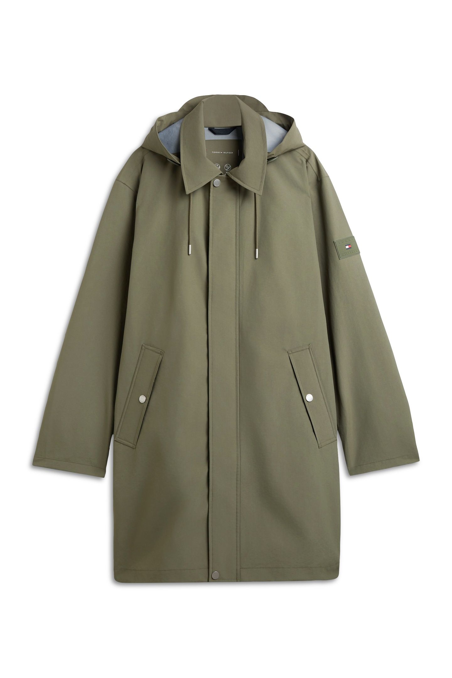 3-LAYER HOODED MAC COAT GREEN 3
