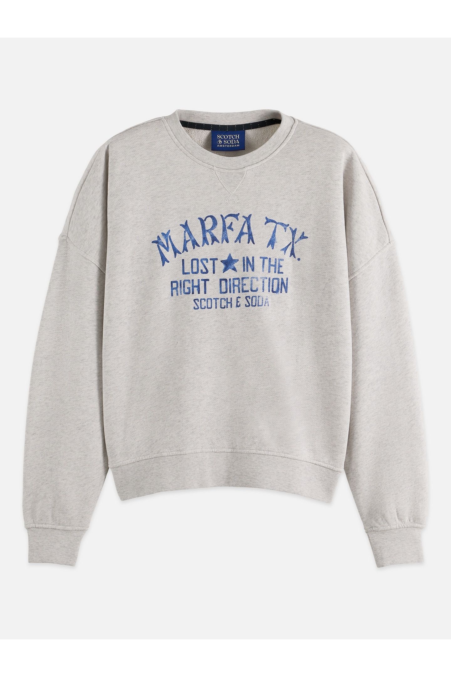 DENIM GRAPHIC OVERSIZED FIT SWEATSHIRT GREY MELANGE 4