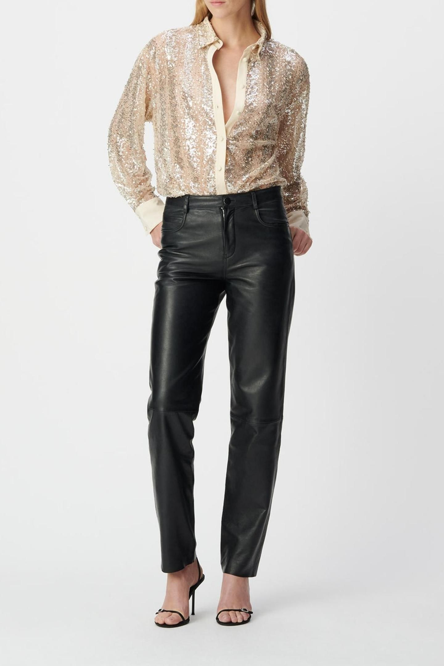 GOLD BEAD AND SEQUIN-EMBROIDERED SHIRT 3