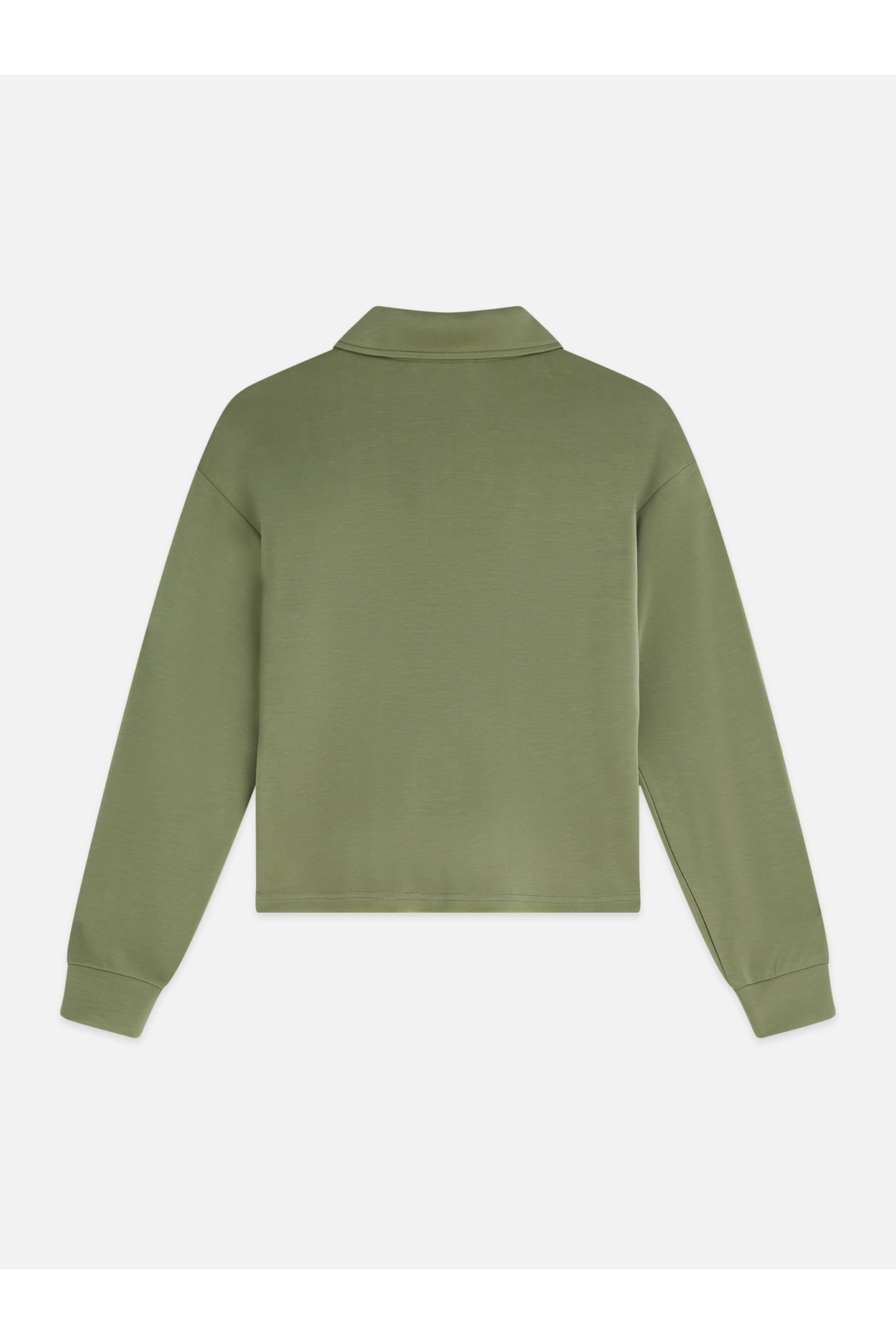 ZIP THROUGH TENCEL SWEATSHIRT OIL GREEN 5