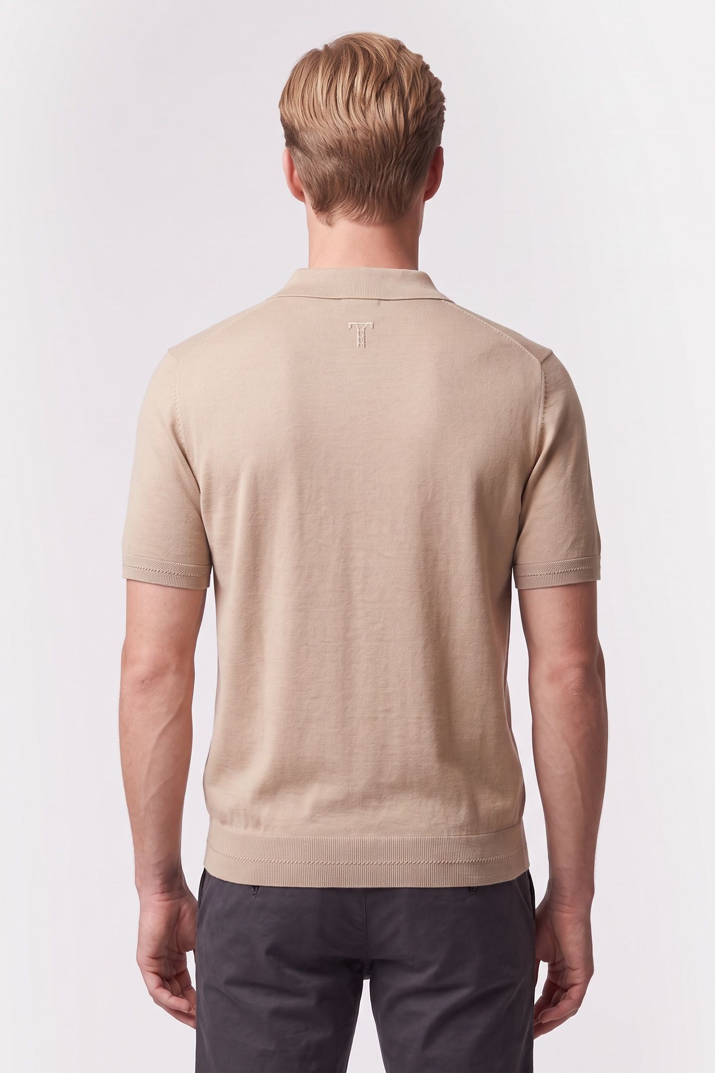 SS SILK COTTON POLO TAUPE 2