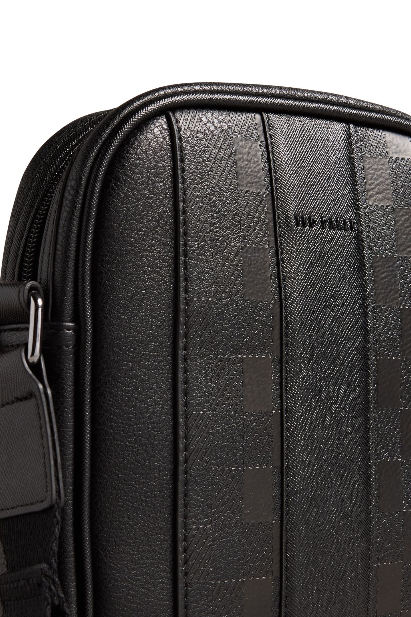 WAYDON HOUSE CHECK PU FLIGHT BAG BLACK 4