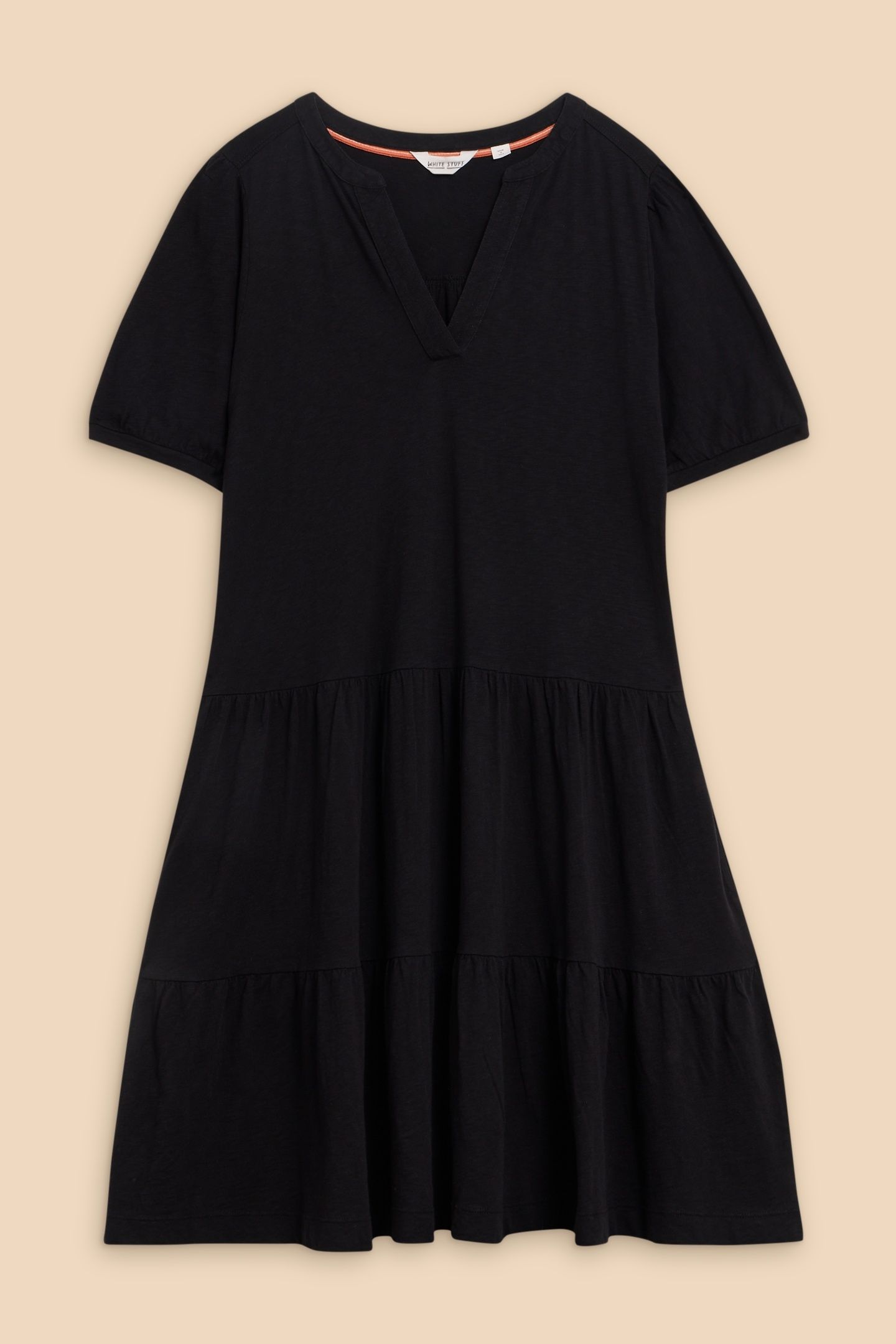 CLARA COTTON JERSEY DRESS PURE BLK 3